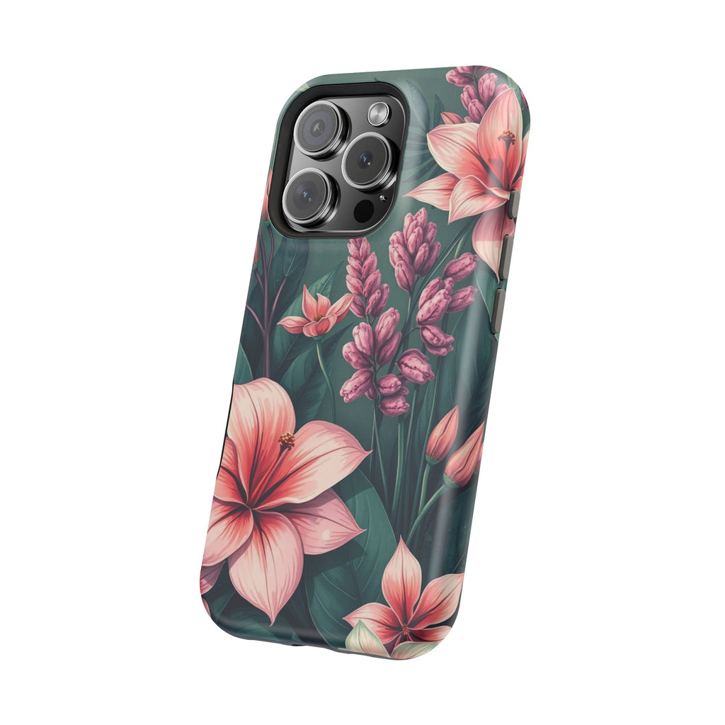 iPhone Mint And Blush Jungle Floral Slim Everyday Designer Case · iPhone Case