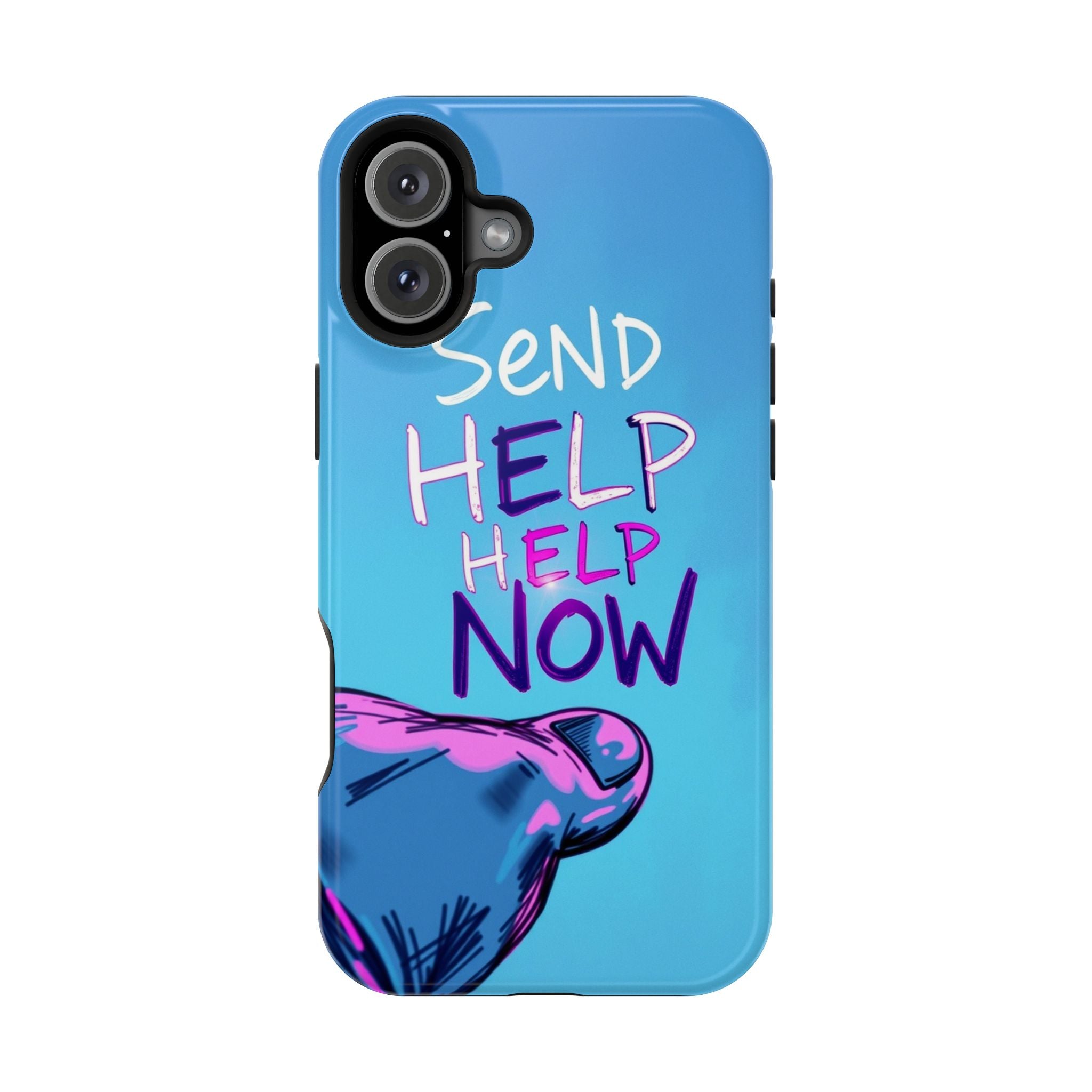 iPhone Radiant Send Help Now Design Slim Everyday Designer Case · iPhone Case