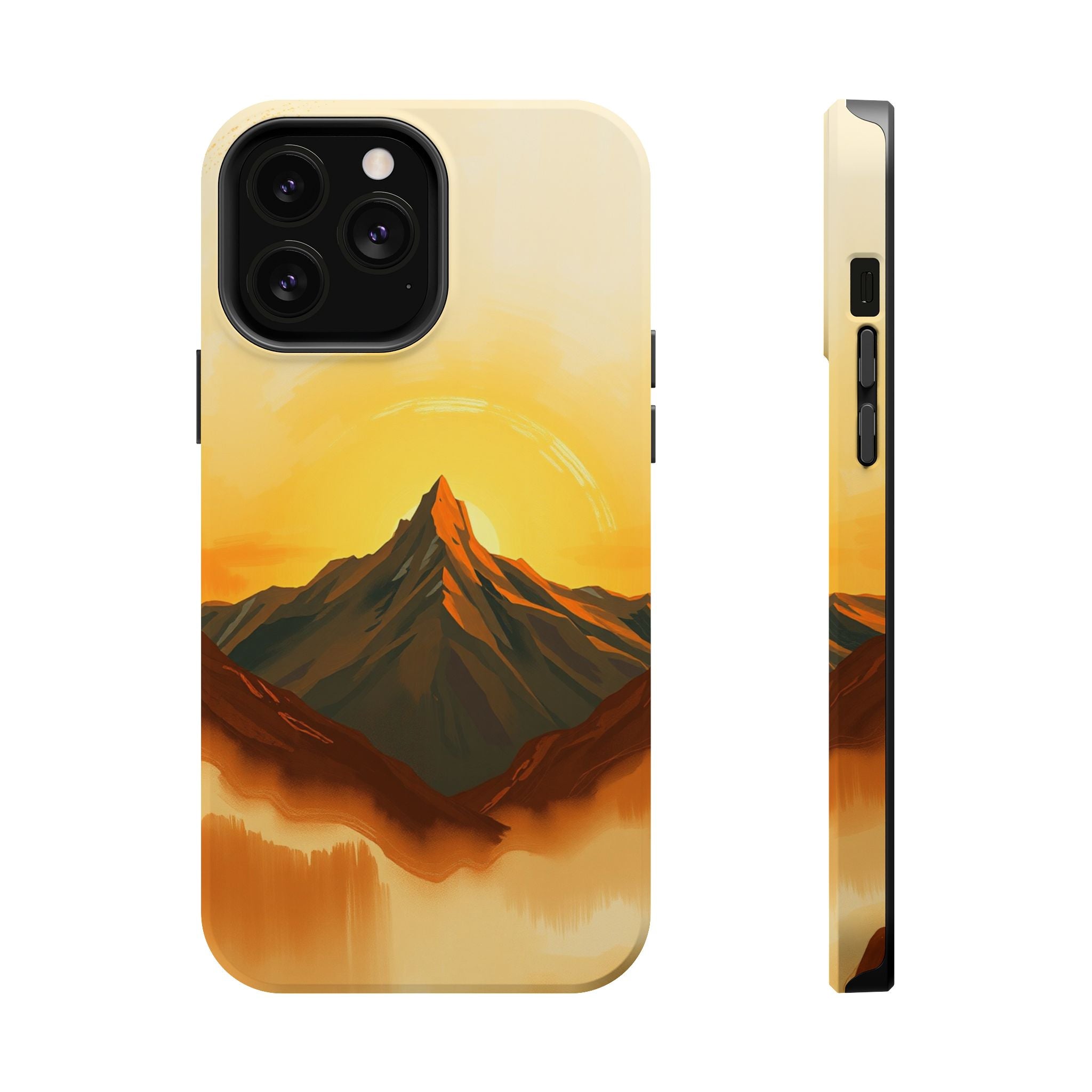 iPhone Mustard And Rust Mountain at Sunrise Slim iPhone Everyday · iPhone Case