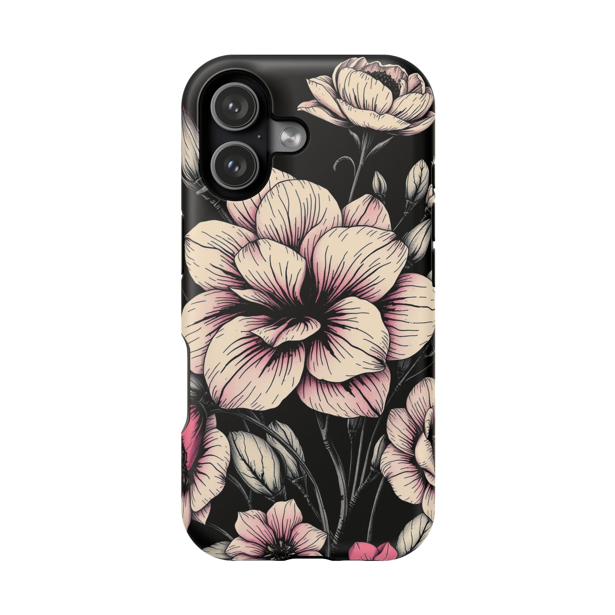 iPhone Floral Dark Academia Gothic Ink Slim Everyday Designer Case · iPhone Case