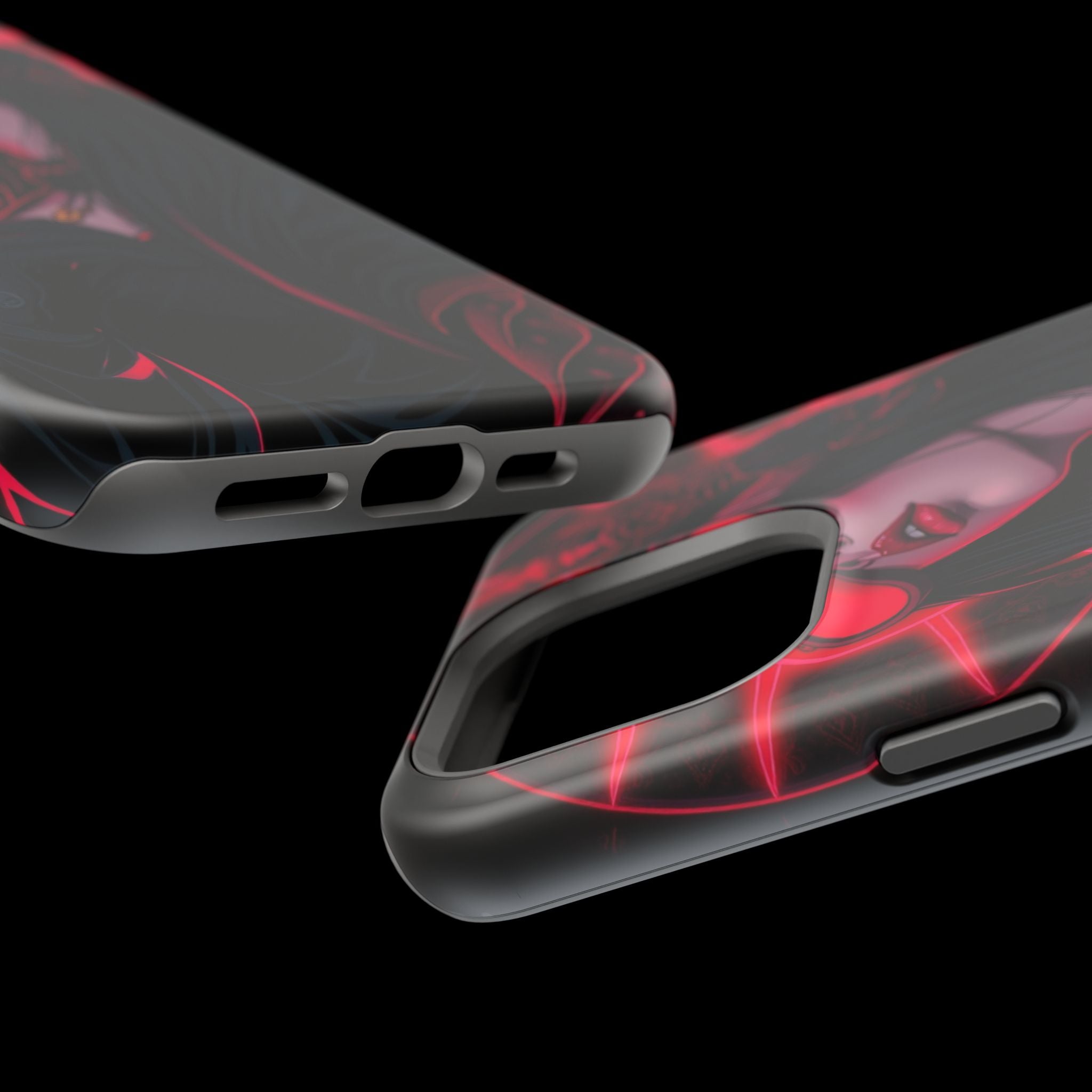 iPhone Black And Crimson Art Nouveau Female Slim Everyday Designer Case · iPhone