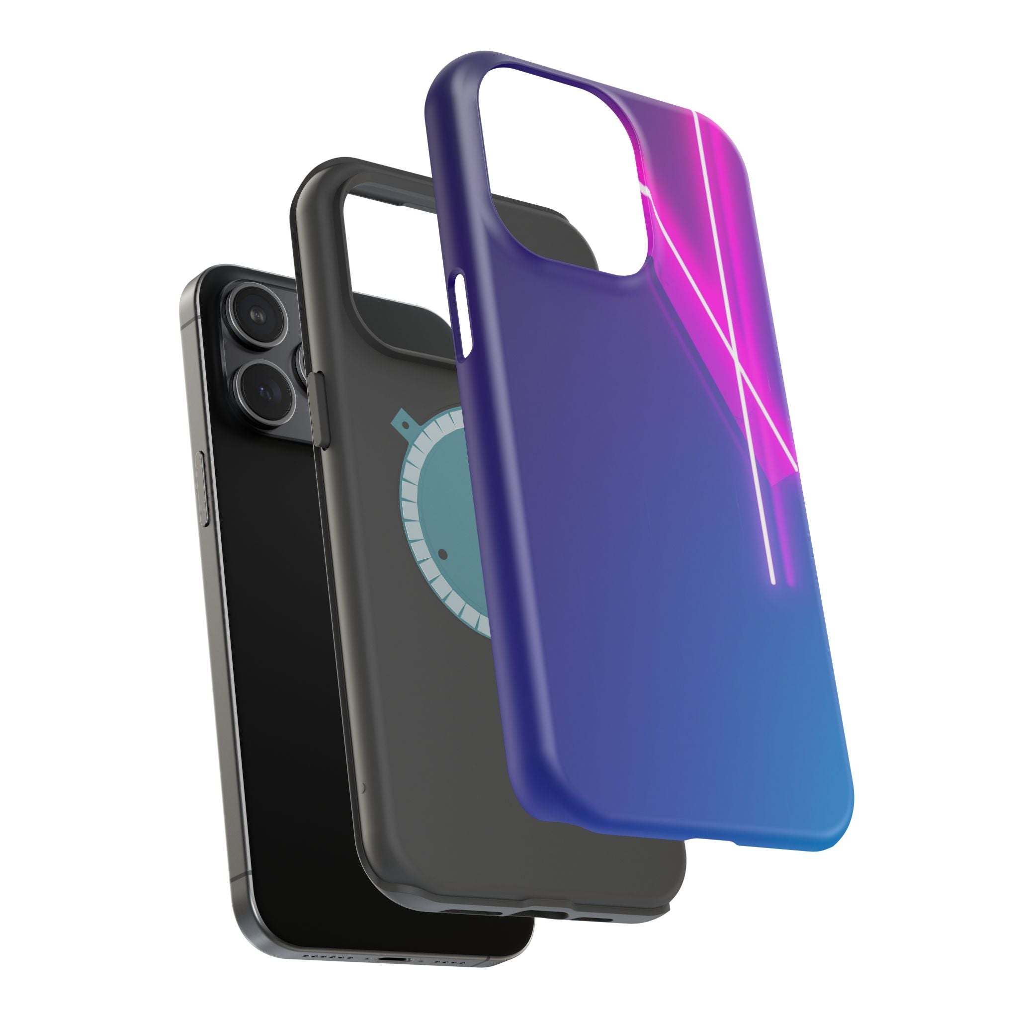 iPhone 1990s Geometric Neon Electric Art Slim Everyday Designer Case · iPhone Ca