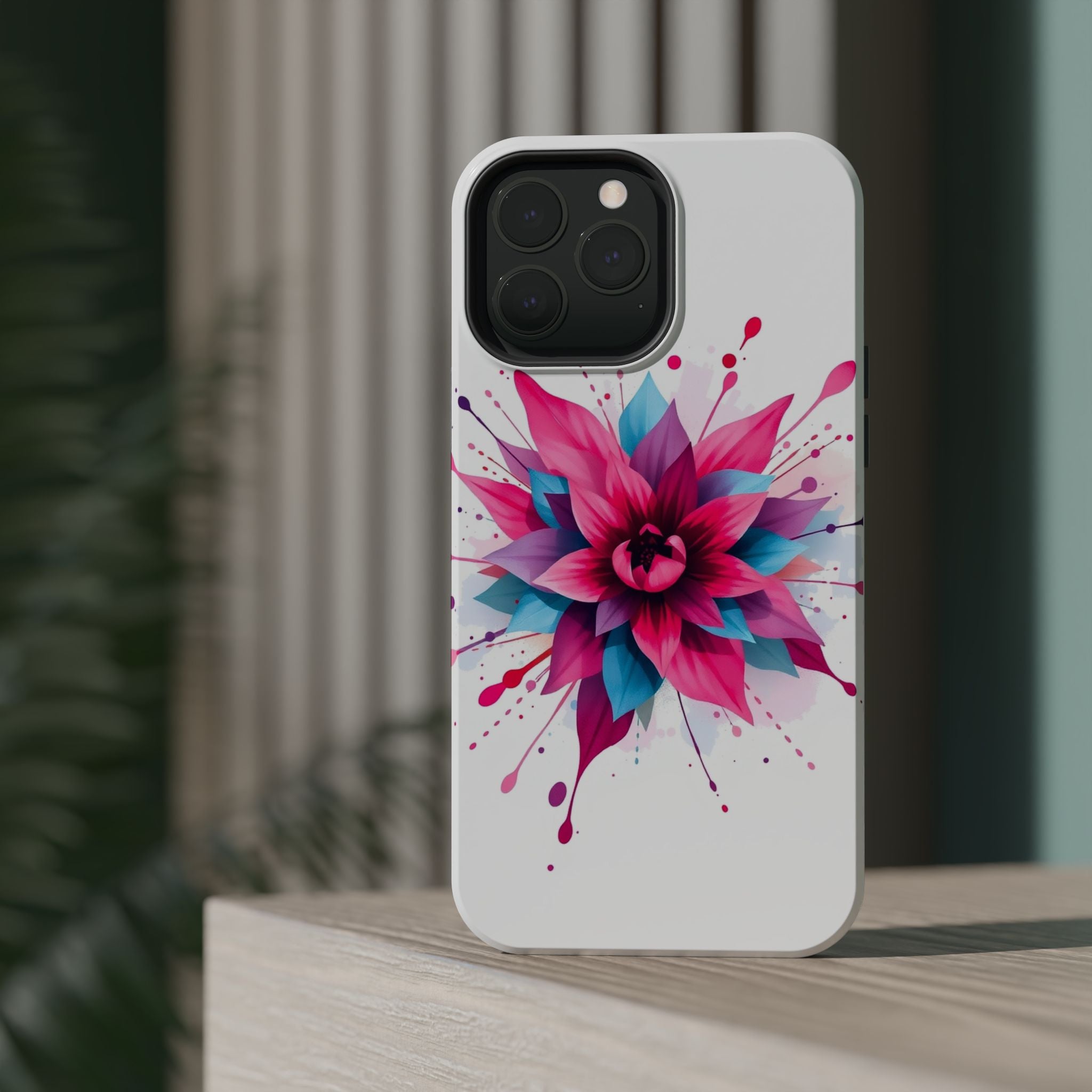 iPhone Floral Watercolor Splash Electric Art Slim iPhone Everyday · iPhone Case