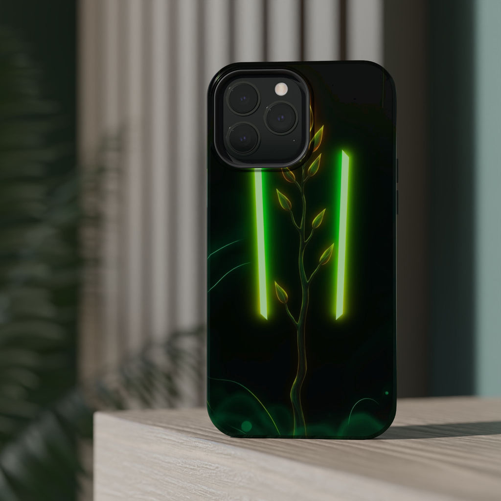 iPhone Emerald Green And Gold Minimalist Stem Slim iPhone Everyday · iPhone Case