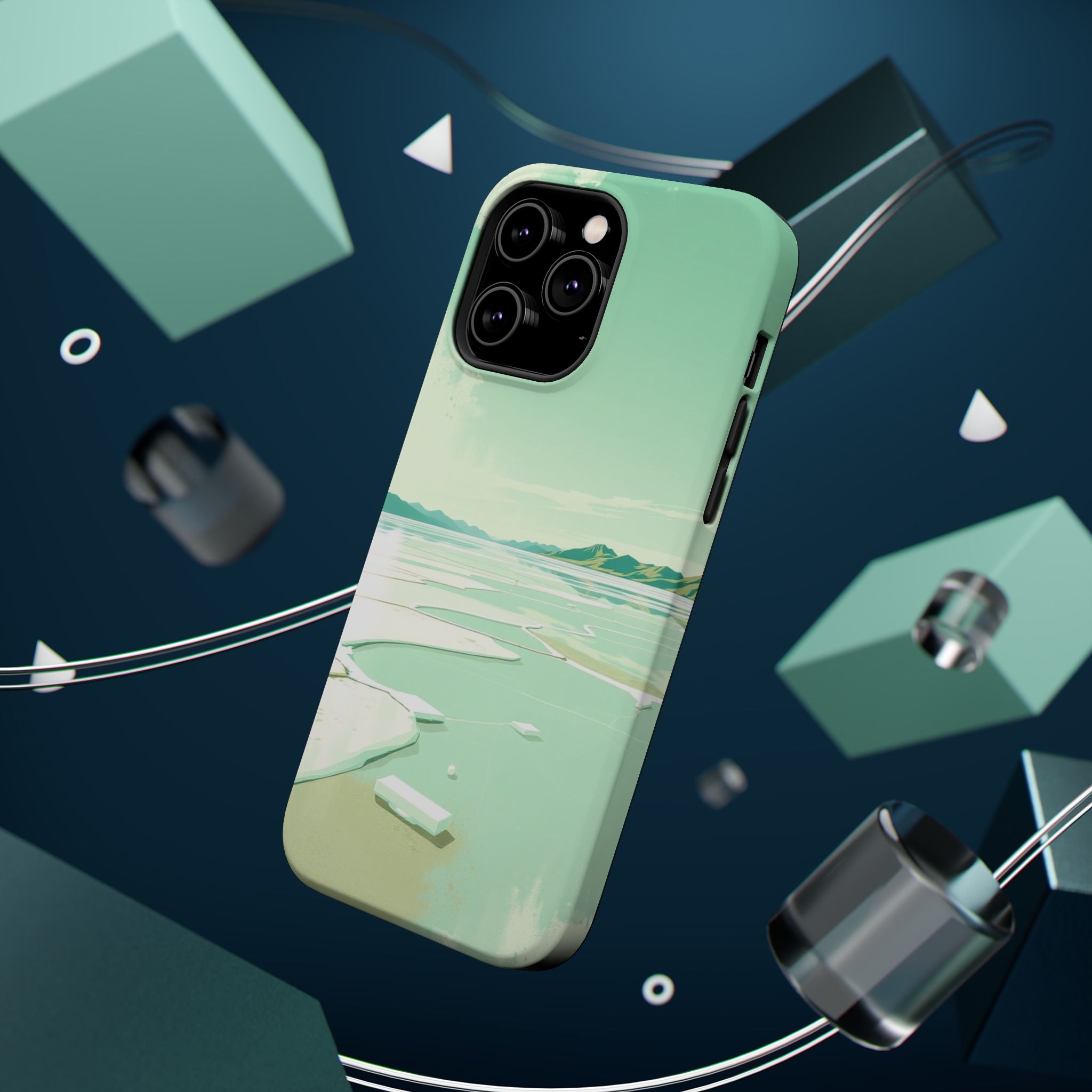 iPhone Vibrant Salt Flat Mirror Design Slim Everyday Designer Case · iPhone Case