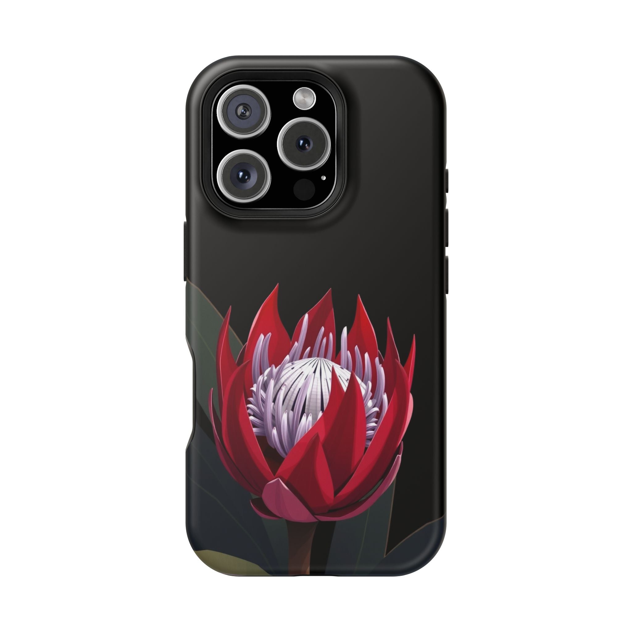iPhone Black And Crimson Protea Bold Slim Everyday Designer Case · iPhone Case