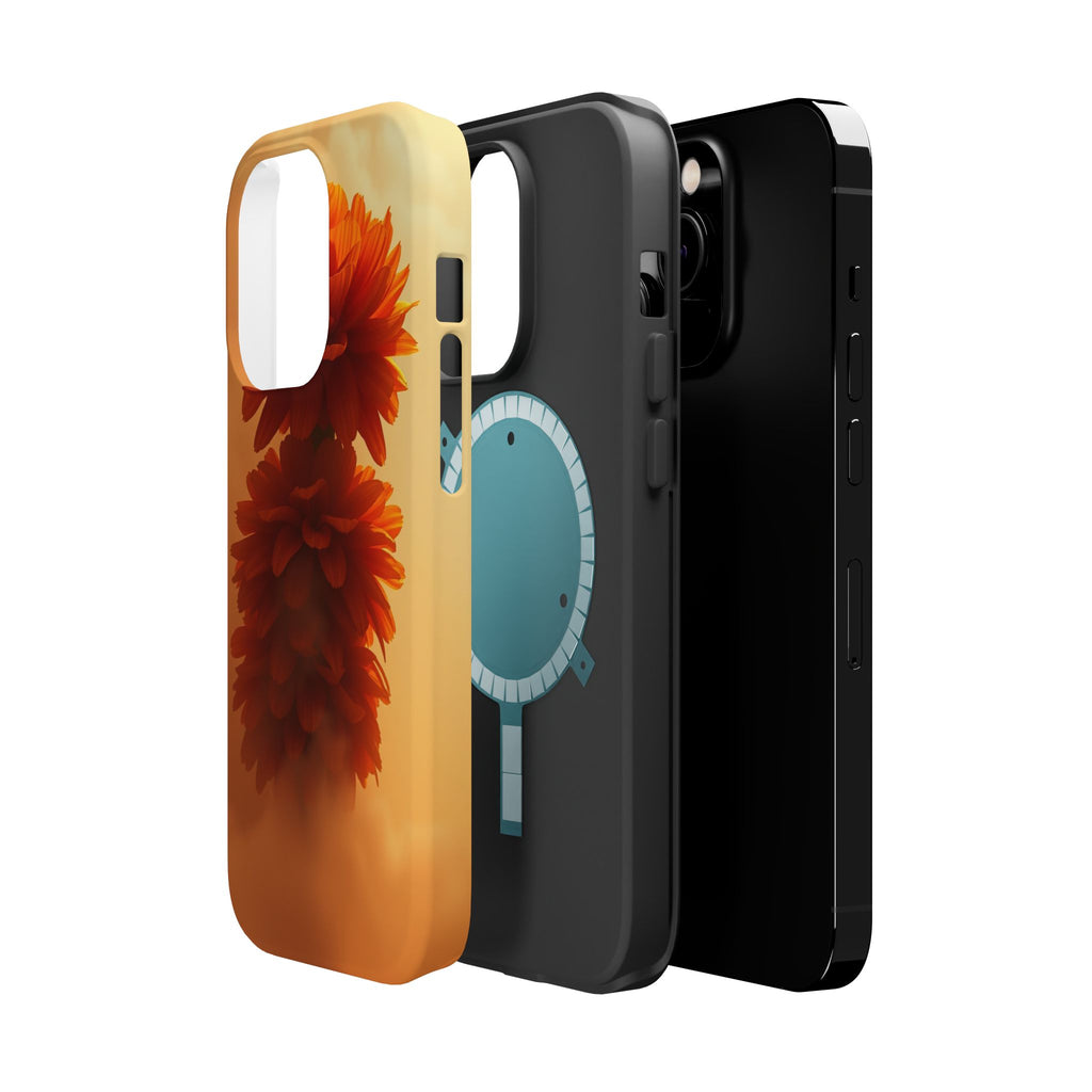 iPhone Ranunculus Stack 3D Digital Bold Modern Everyday Snap Case · iPhone Case