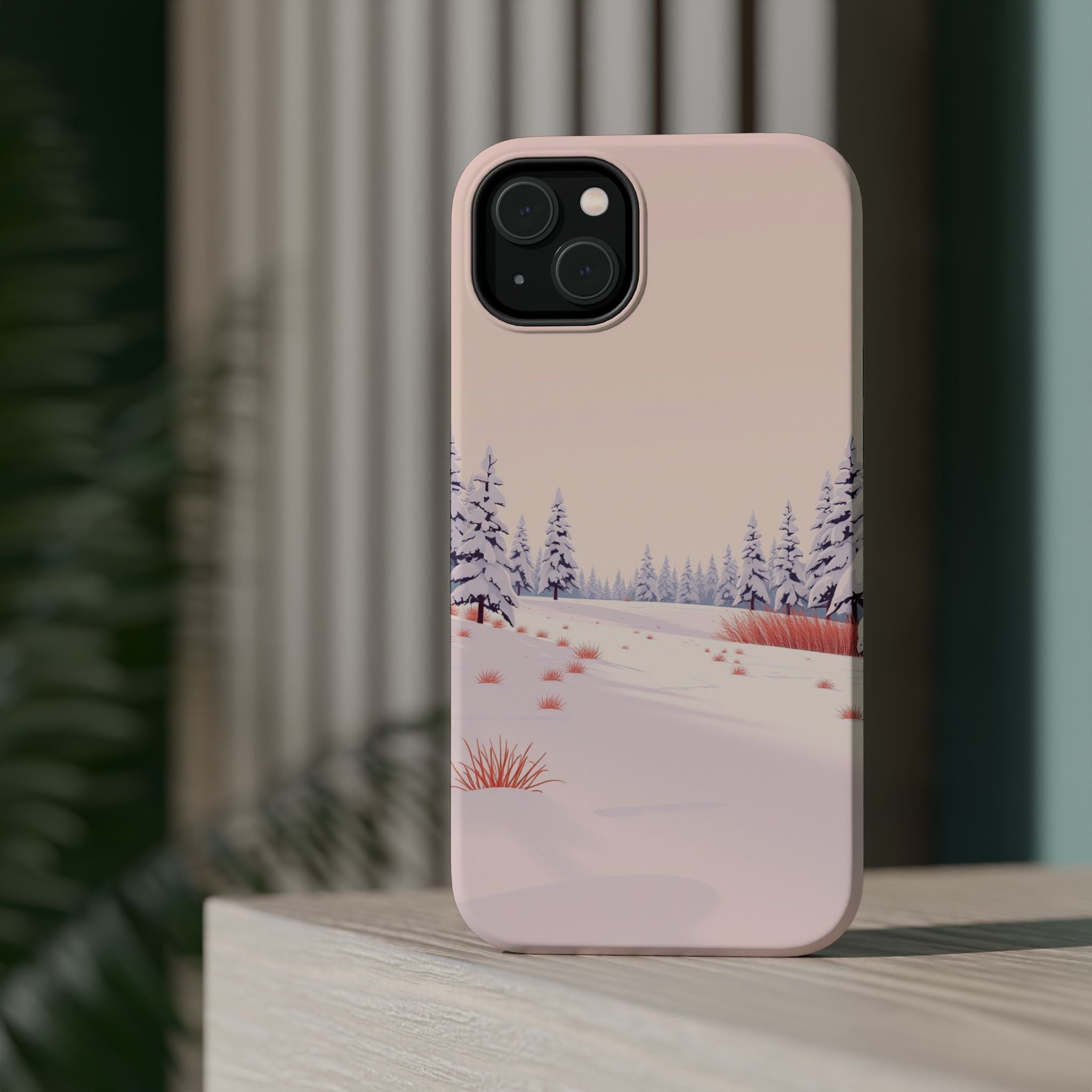 iPhone Snow Field Vintage Retro Poster Slim Everyday Designer Case · iPhone Case
