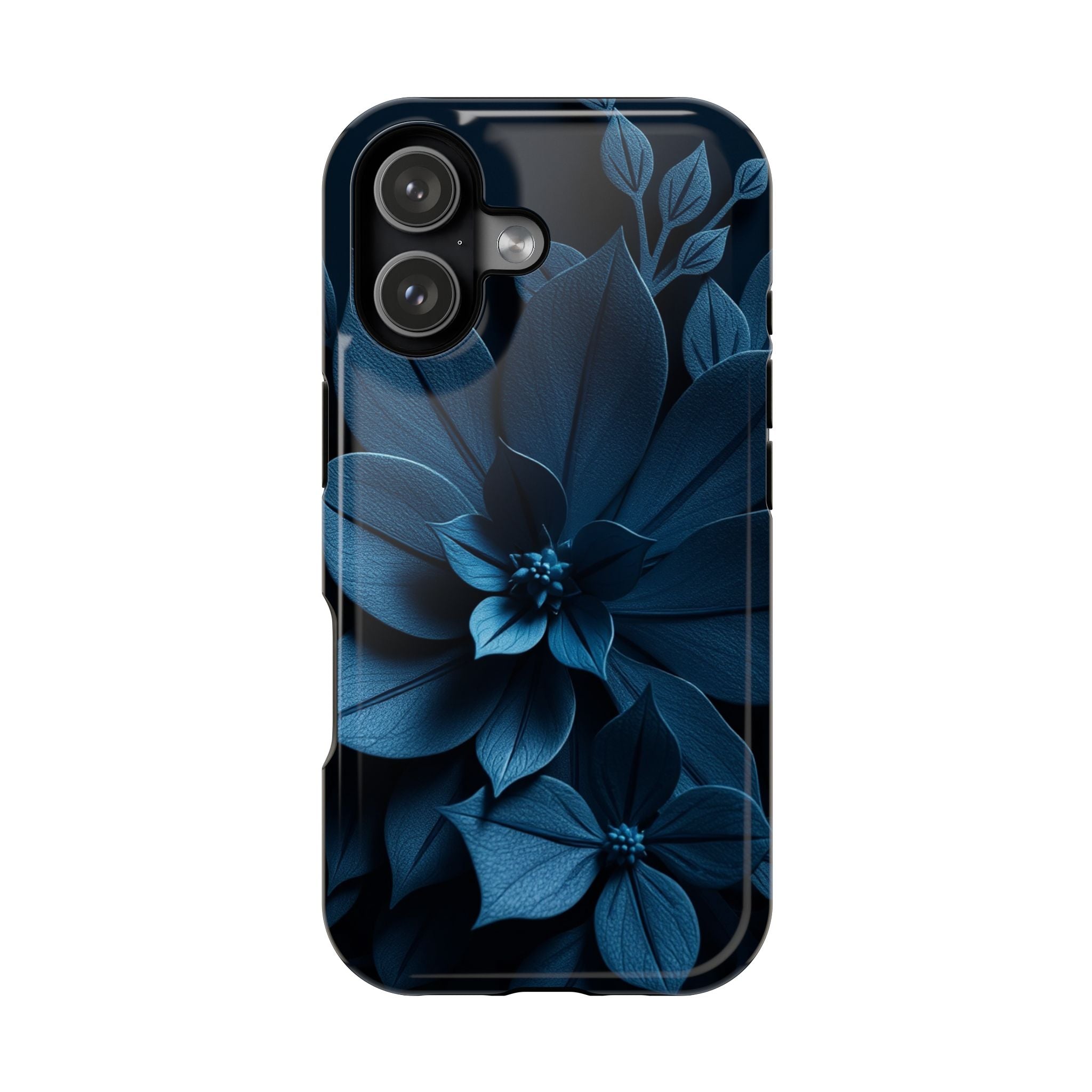 iPhone Midnight Blue And Silver Floral Dark Academia iPhone Slim · iPhone Case