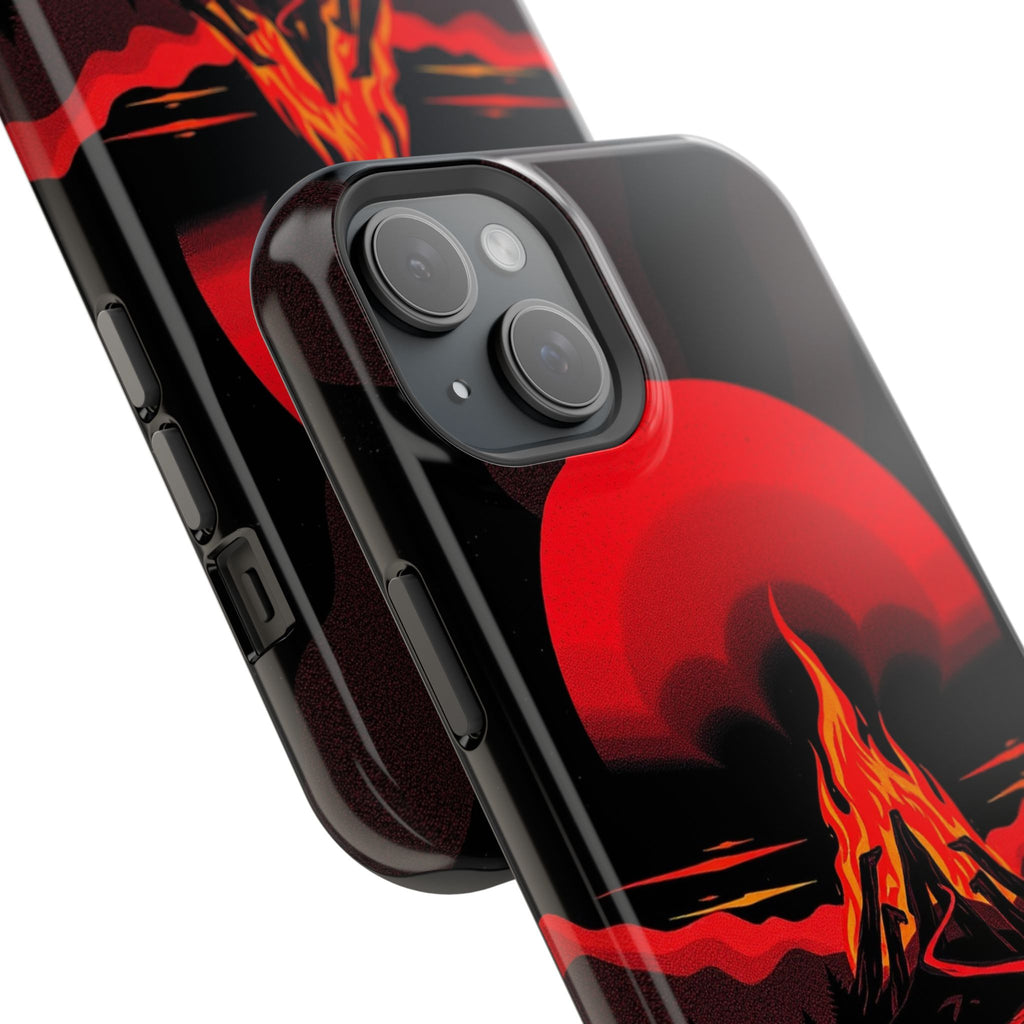 iPhone Black And Crimson Wildfire Glow Slim Everyday Designer Case · iPhone Case