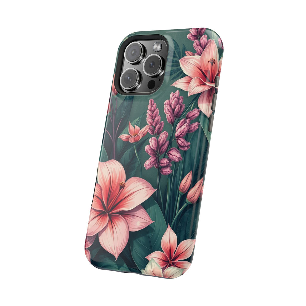 iPhone Mint And Blush Jungle Floral Slim Everyday Designer Case · iPhone Case