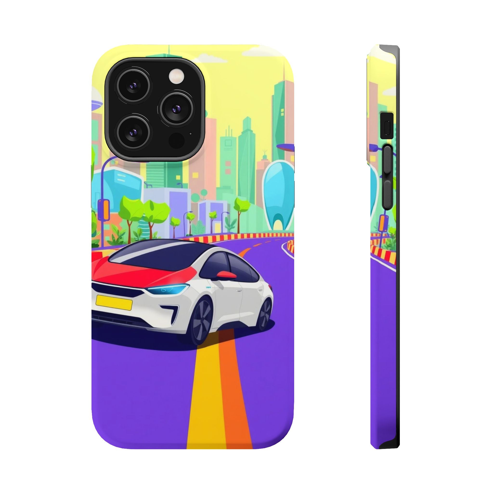 iPhone Electric Car Future Kids Fun Phone Case Gift Slim Snap Case · iPhone Case