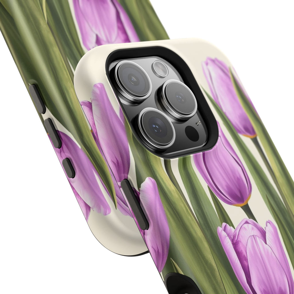 iPhone Tulip Row Electric Art 14 Bold Modern Everyday Snap Case · iPhone Case