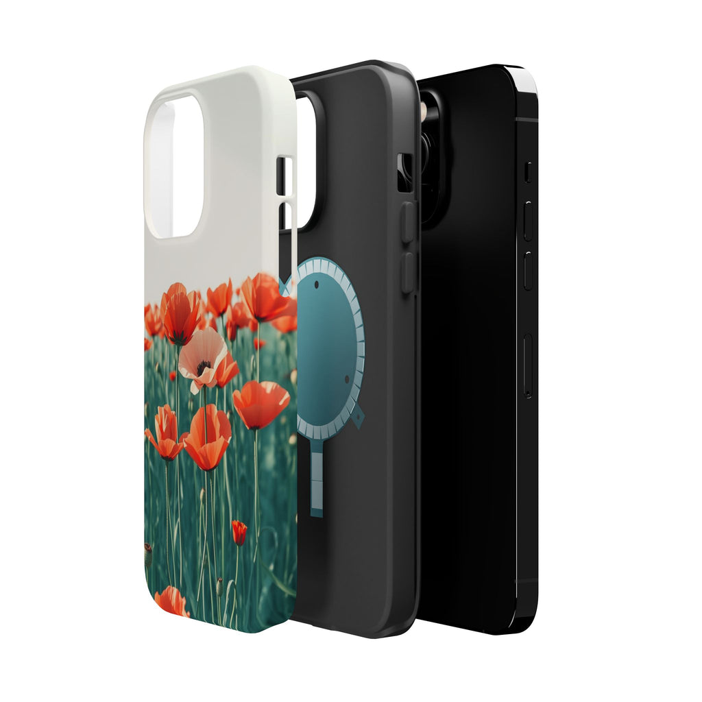 iPhone Mint And Blush Poppy Field 10 Slim Everyday Designer Case · iPhone Case