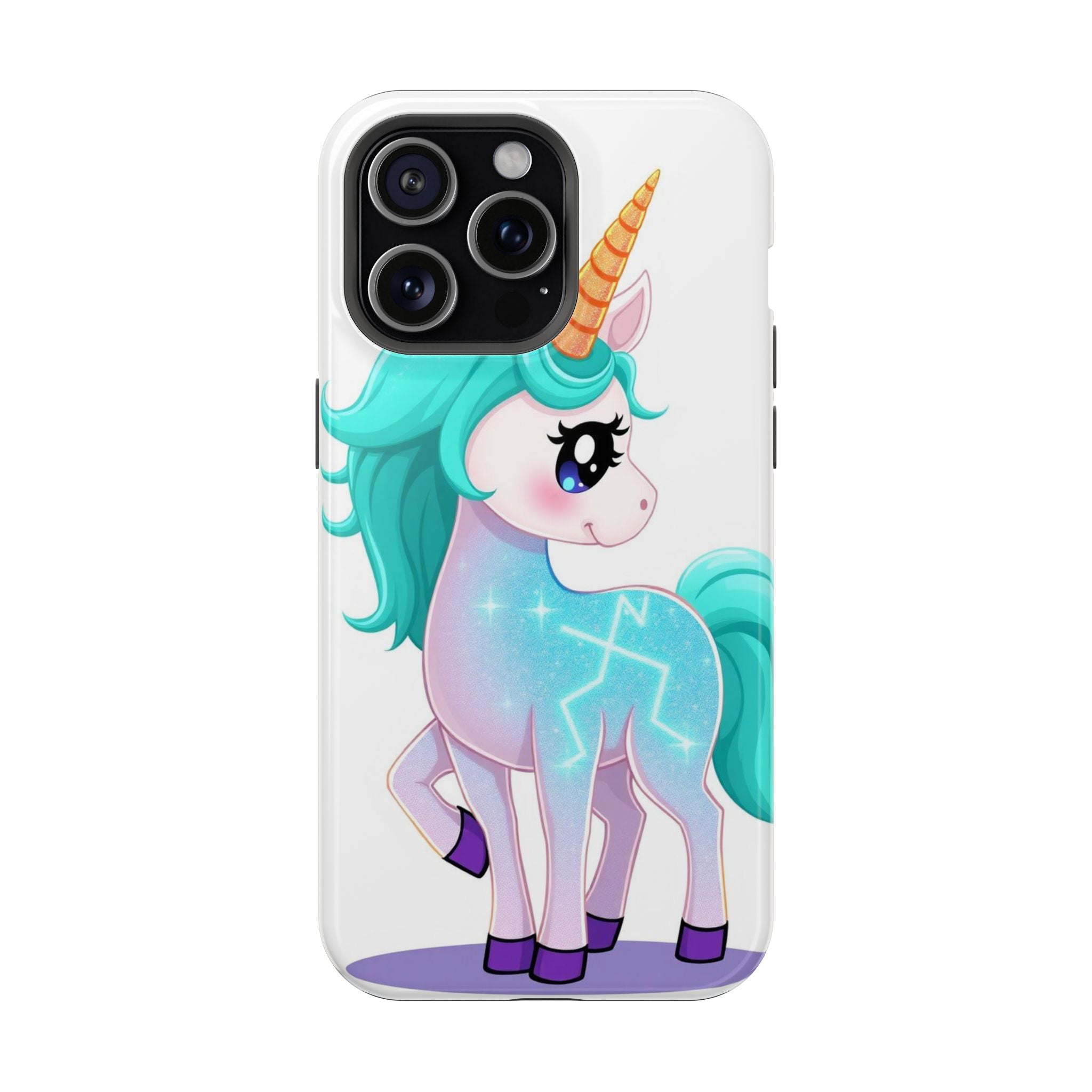 iPhone Turquoise Sparkle Unicorn Kids Fun iPhone Phone Case Gift · iPhone Case