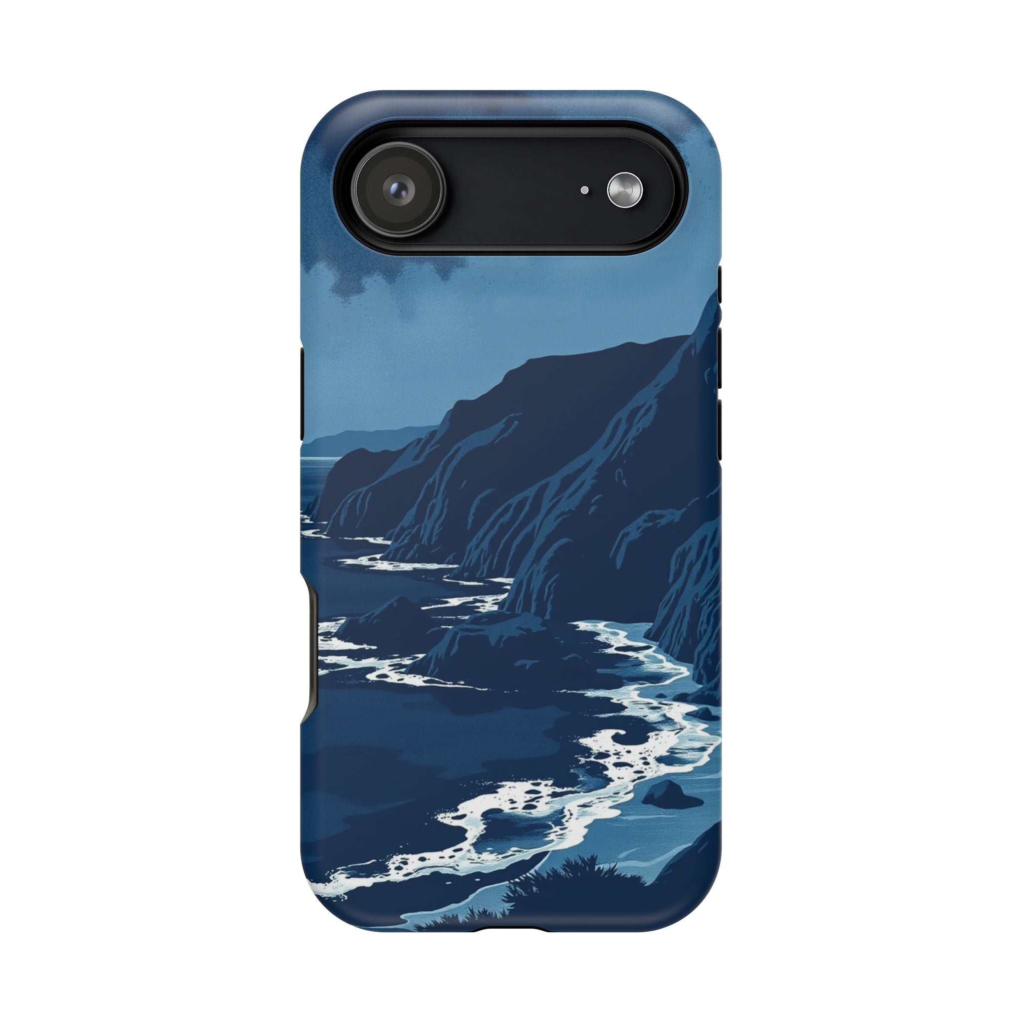 iPhone Midnight Blue And Silver Hibiscus Coast Carry Case Slim Snap Case · iPhon