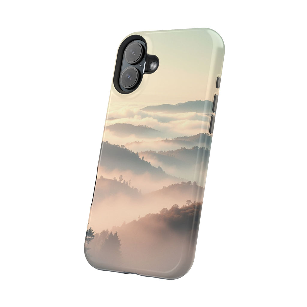 iPhone Mint And Blush Fog Rolling Over Hills Slim iPhone Everyday · iPhone Case
