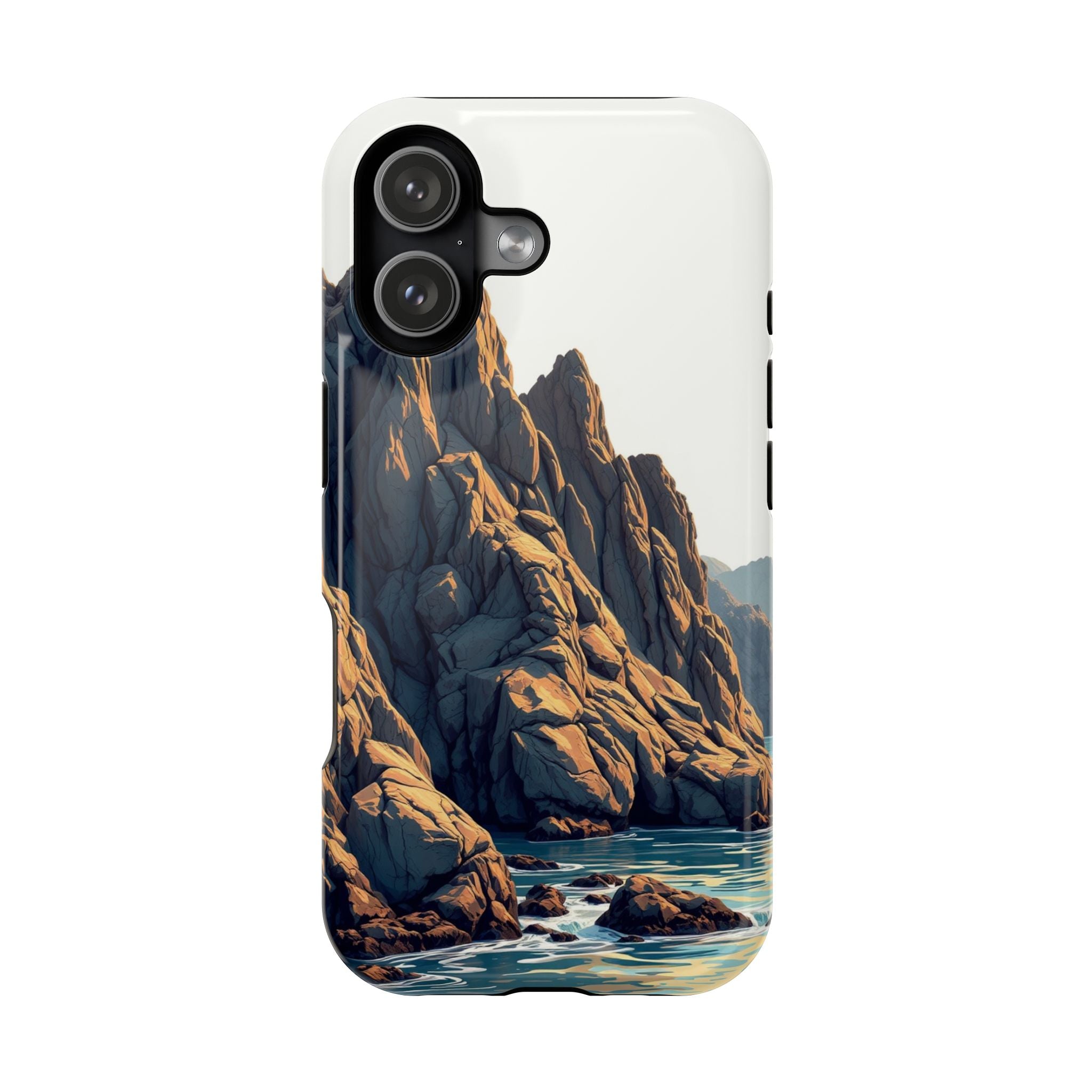 iPhone Mustard And Rust Rocky Coastline Slim Everyday iPhone Designer · iPhone C