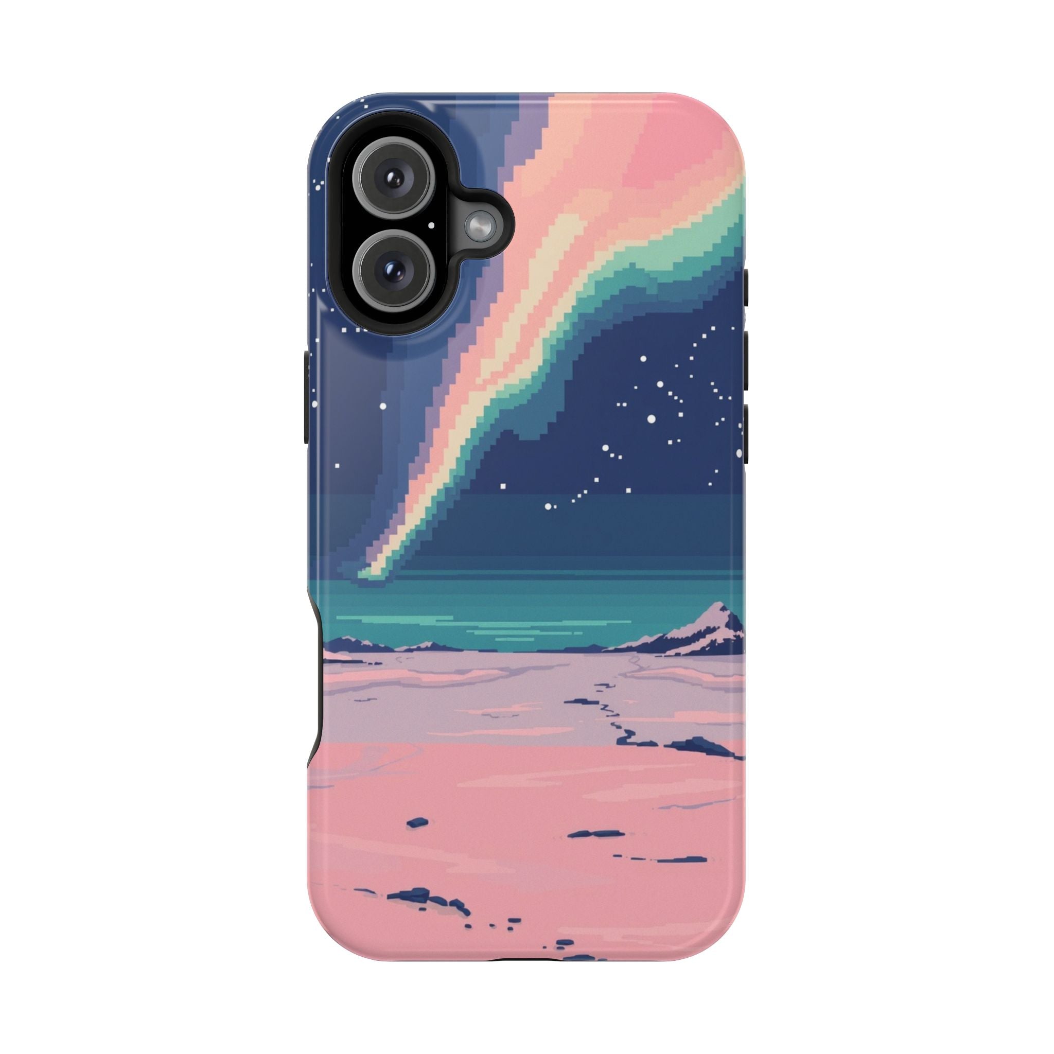iPhone Mint And Blush Northern Lights Slim Everyday Designer Case · iPhone Case