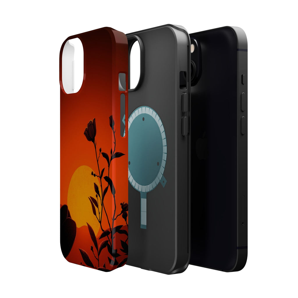 iPhone Bloom and Leaf Dark Gothic Ink Slim Everyday Designer Case · iPhone Case