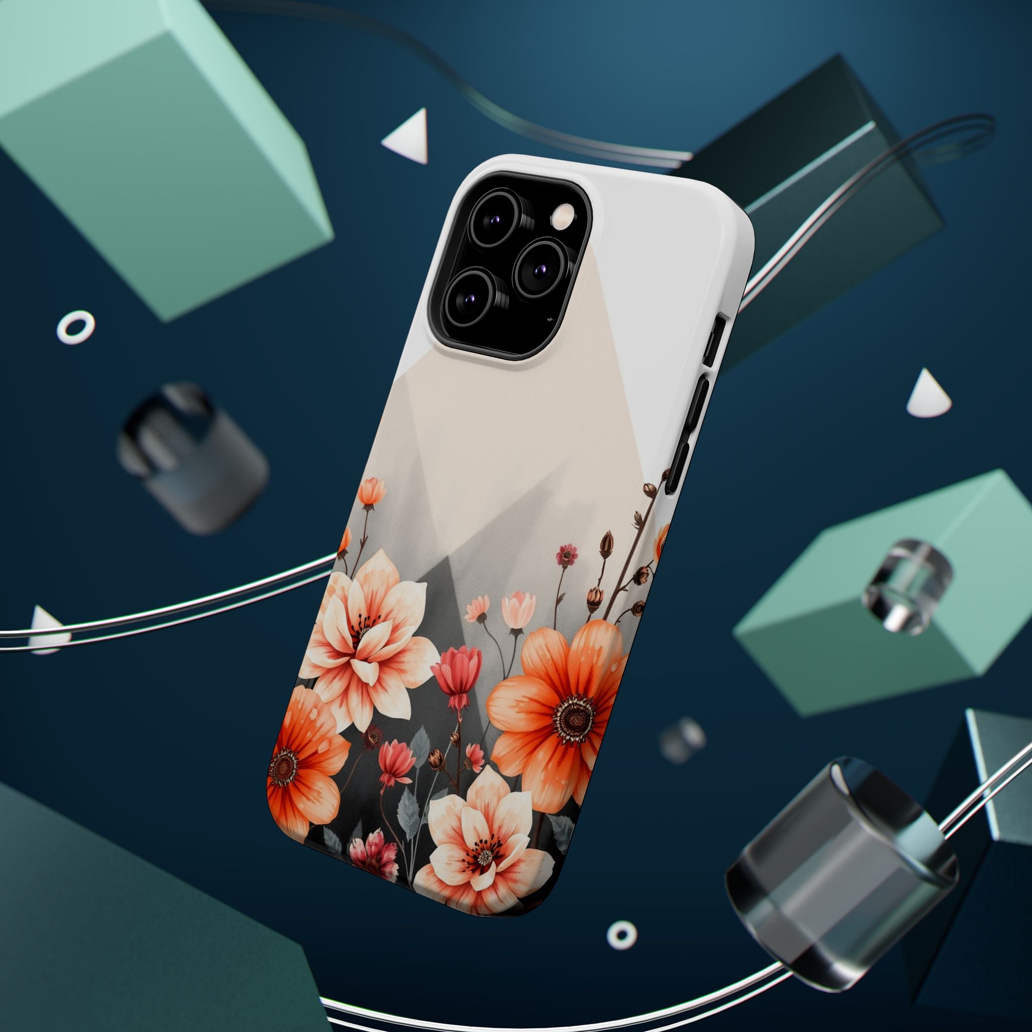 iPhone Floral Geometric Vibrant Design Slim Snap Case · iPhone Case