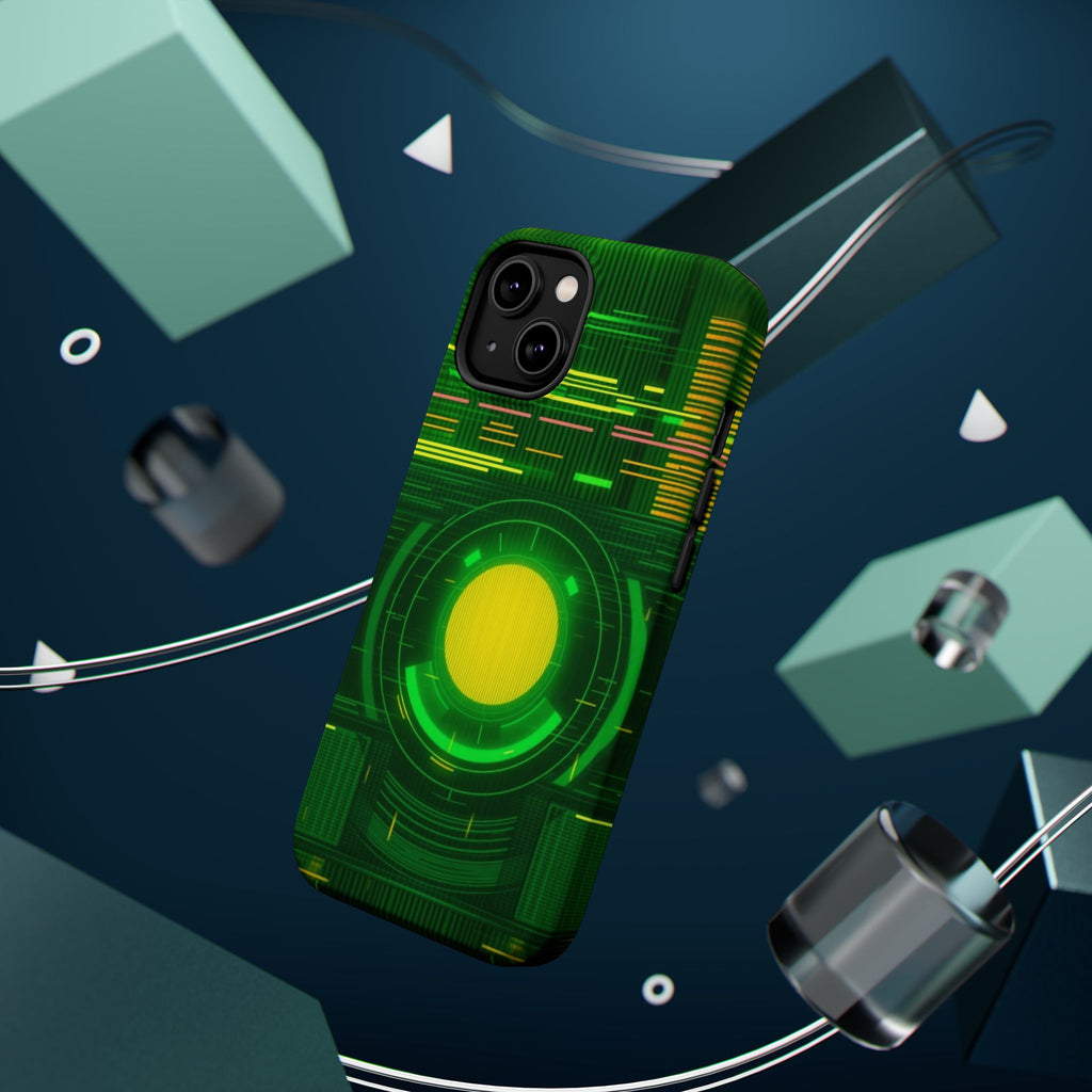 iPhone Emerald Green And Gold VHS Static Slim Everyday Designer Case · iPhone Ca