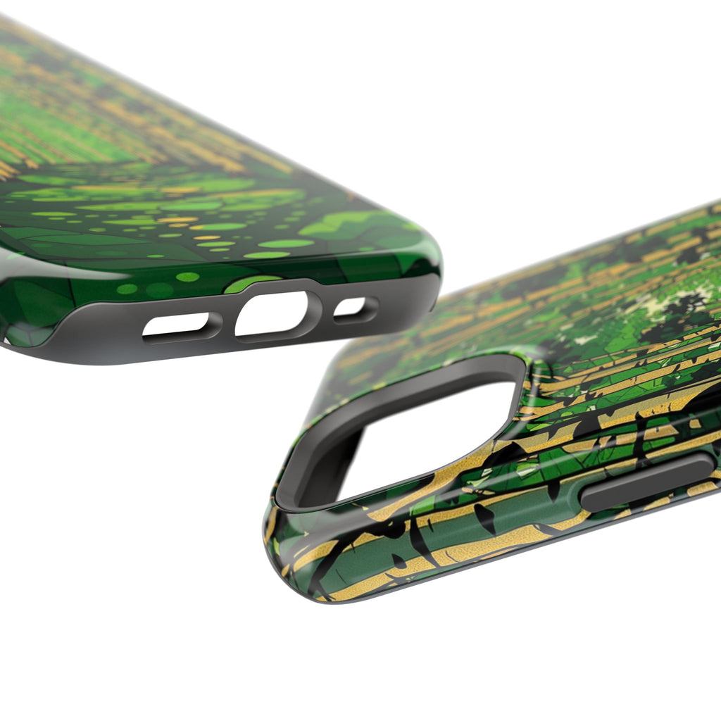 iPhone Emerald Green And Gold Birch Grove Slim iPhone Everyday Designer · iPhone