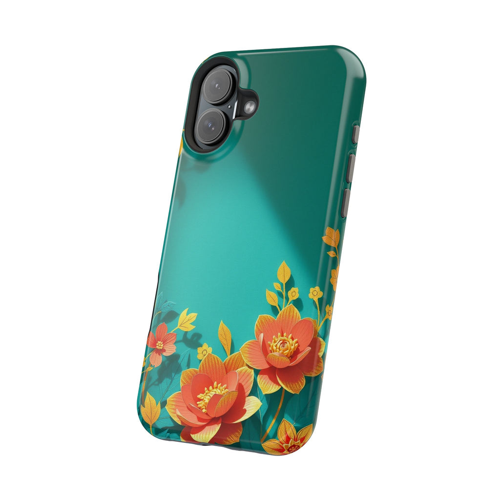 iPhone Floral Gold Foil Paper Cut Art Slim Everyday Designer Case · iPhone Case