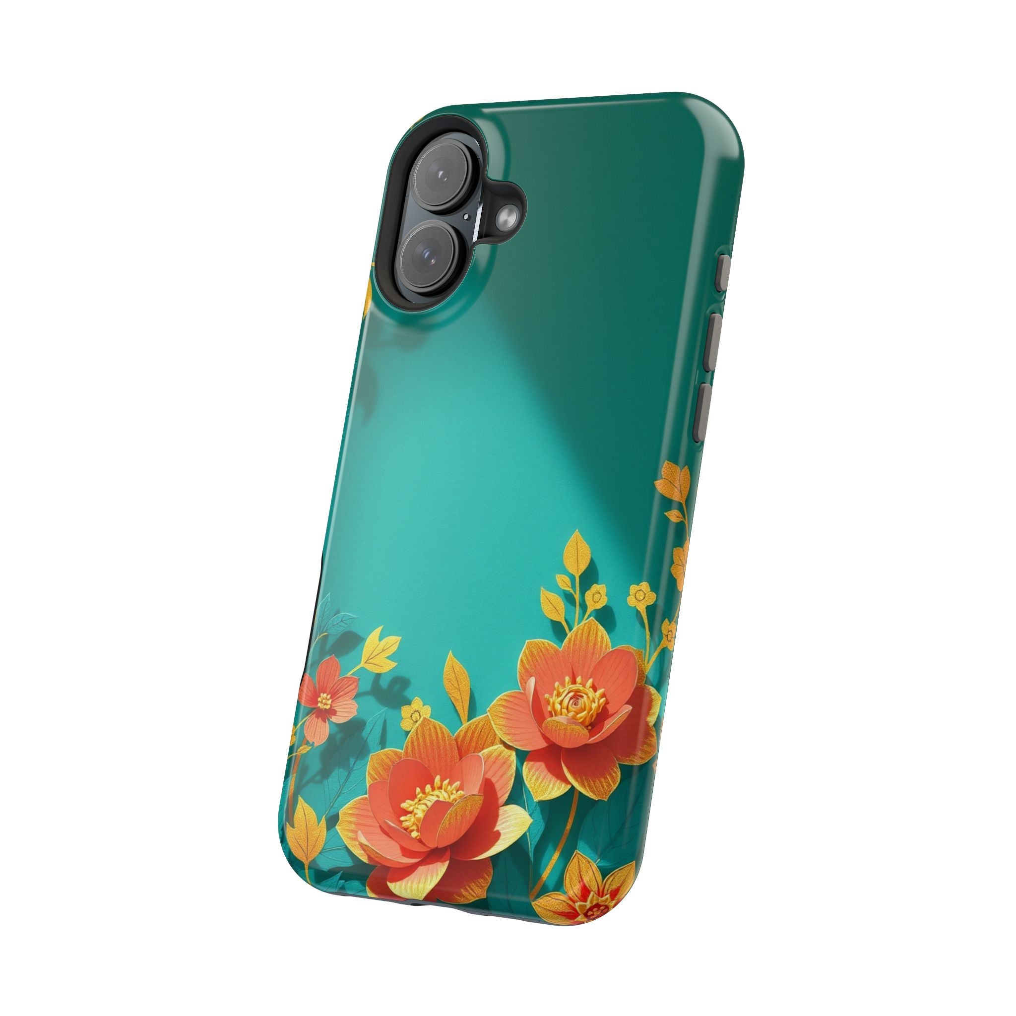 iPhone Floral Gold Foil Paper Cut Art Slim Everyday Designer Case · iPhone Case
