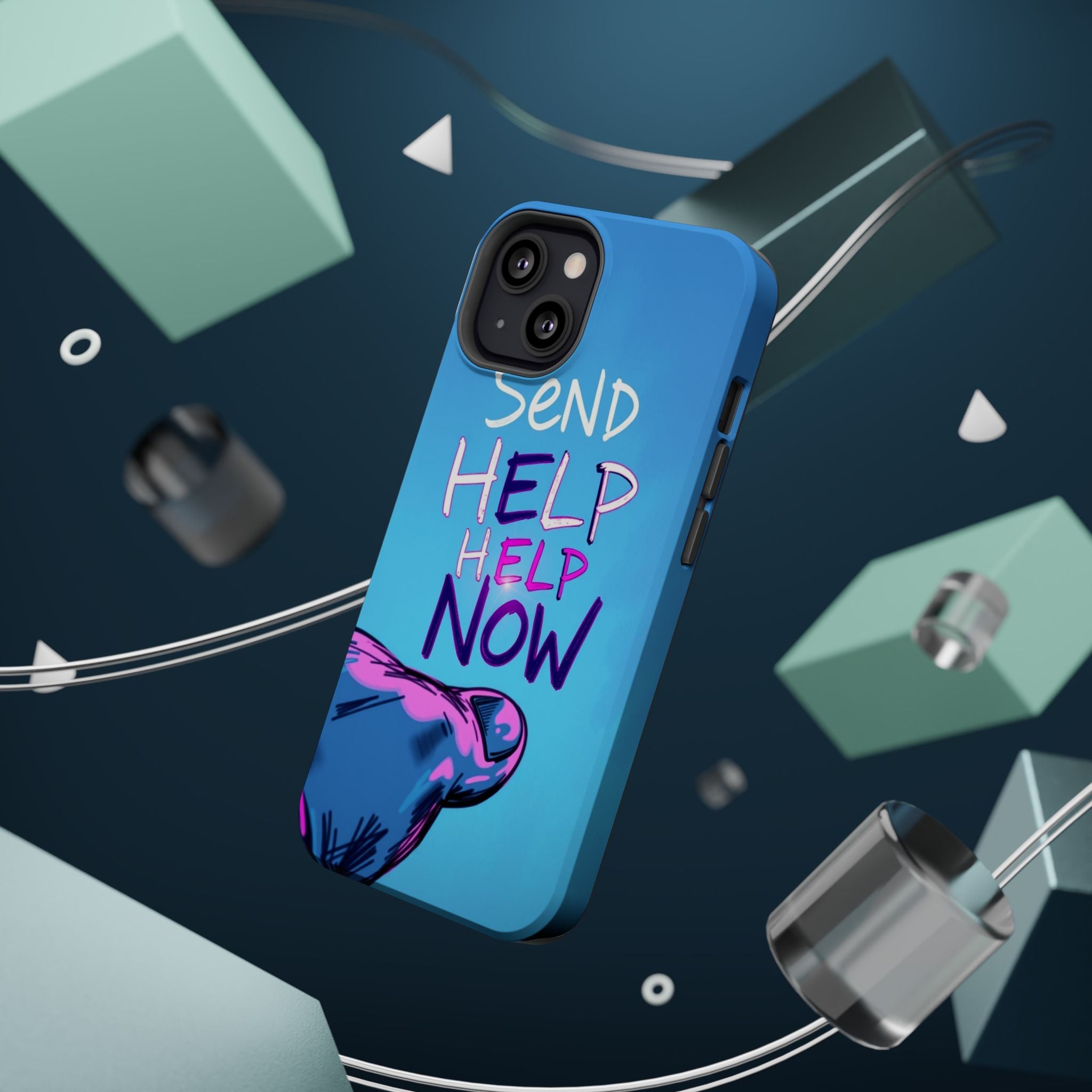 iPhone Radiant Send Help Now Design Slim Everyday Designer Case · iPhone Case