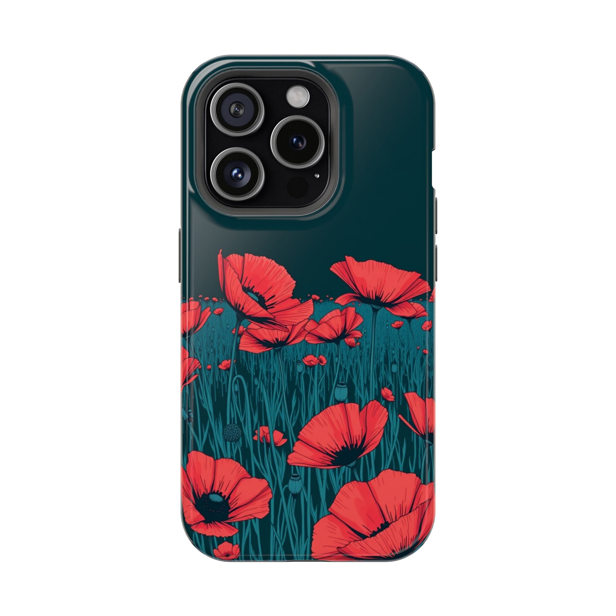 iPhone Poppy Field Dark Gothic Ink Clean Minimal Snap Cas Slim Snap Case · iPhon