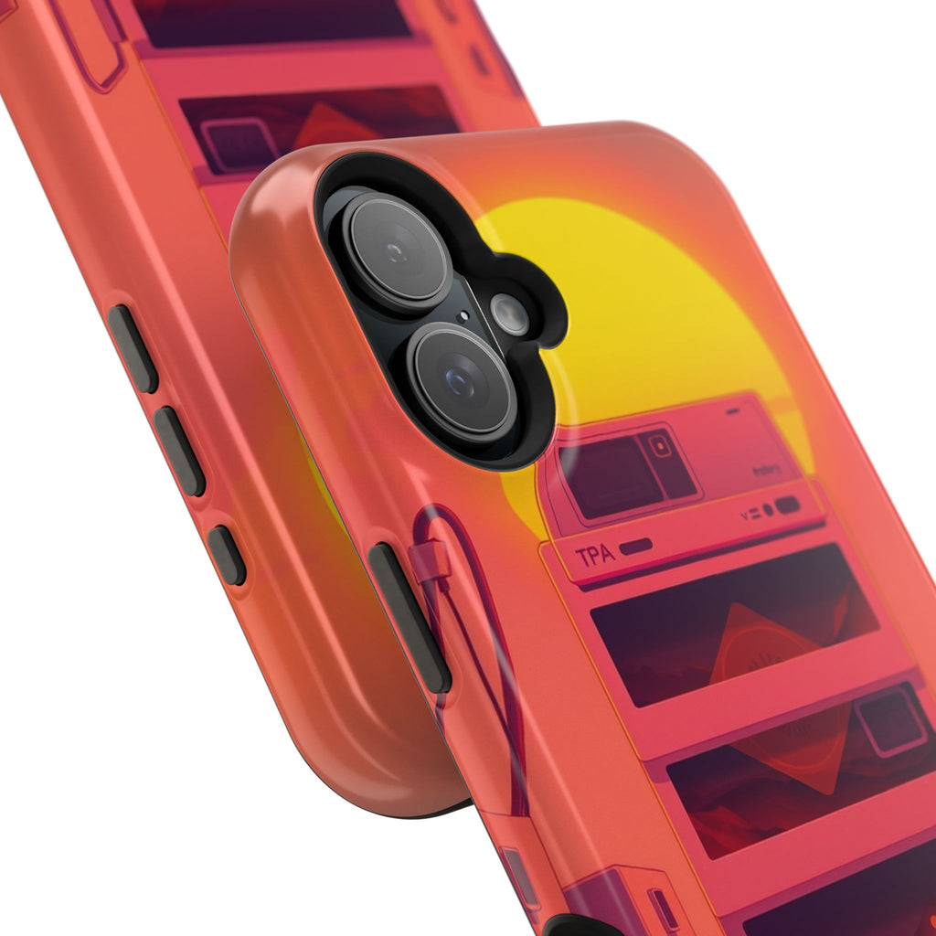iPhone Polaroid Stack Memory Neon Cyberpunk Slim Everyday Designer Case · iPhone