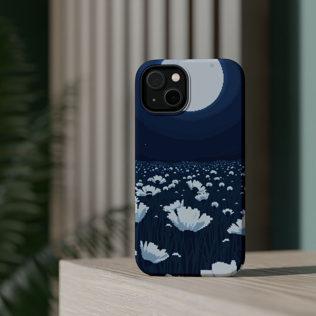 iPhone Poppy Field Pixel Art -Bit Bold Modern Everyday Snap Case · iPhone Case