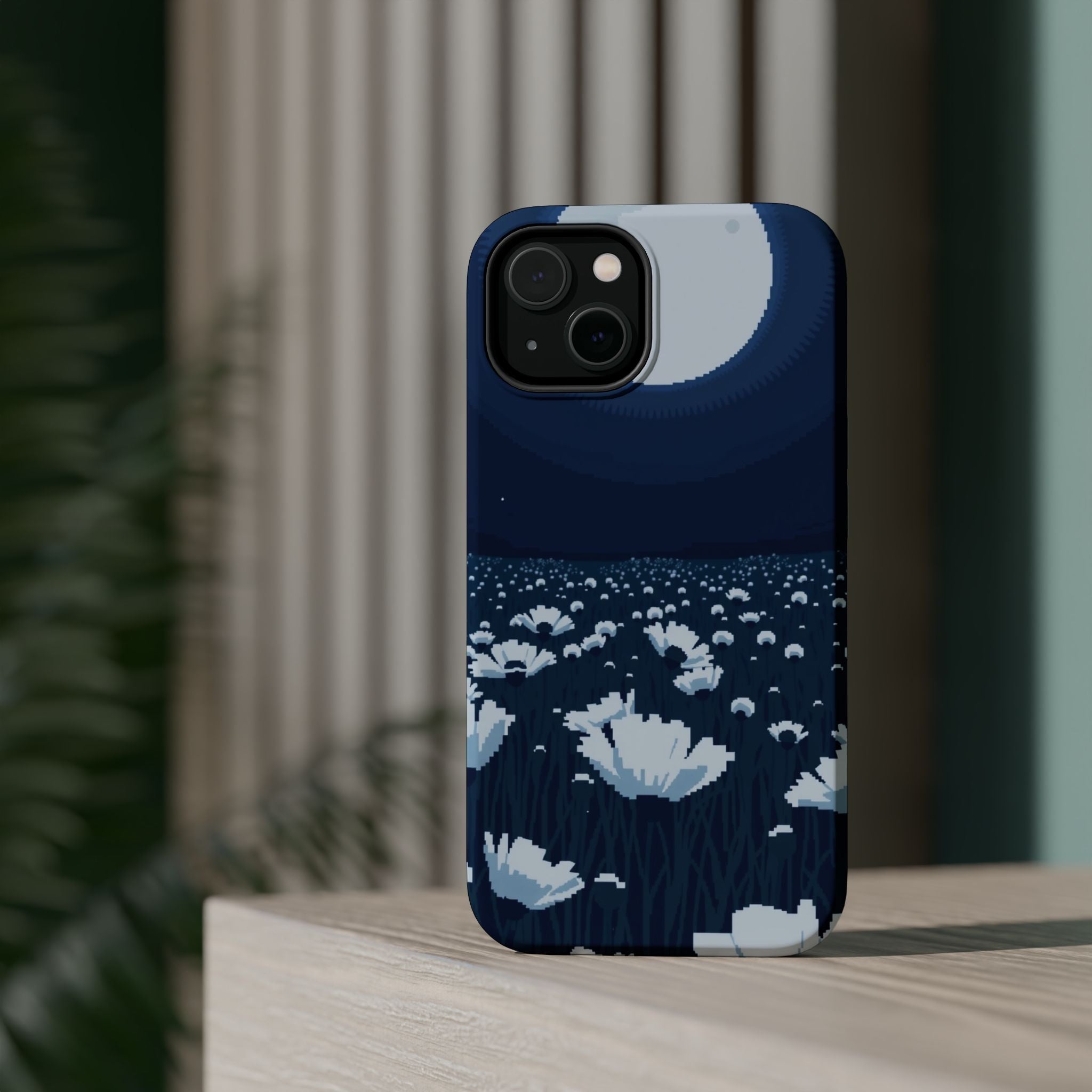 iPhone Poppy Field Pixel Art -Bit Bold Modern Everyday Snap Case · iPhone Case