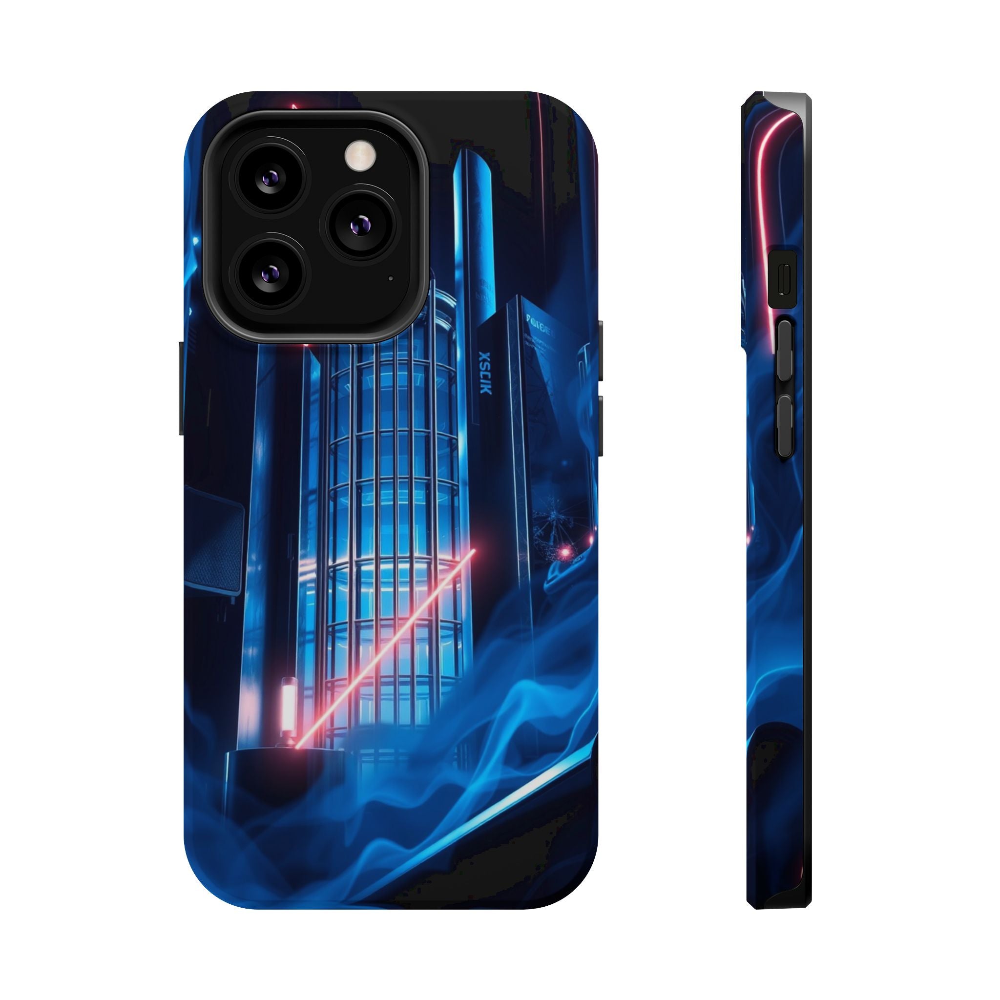 iPhone Midnight Blue And Silver Bauhaus Composition Slim Snap Case · iPhone Case