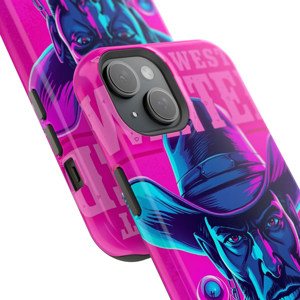 iPhone Wild West Wanted Neon Cyberpunk Slim Everyday Designer Case · iPhone Case