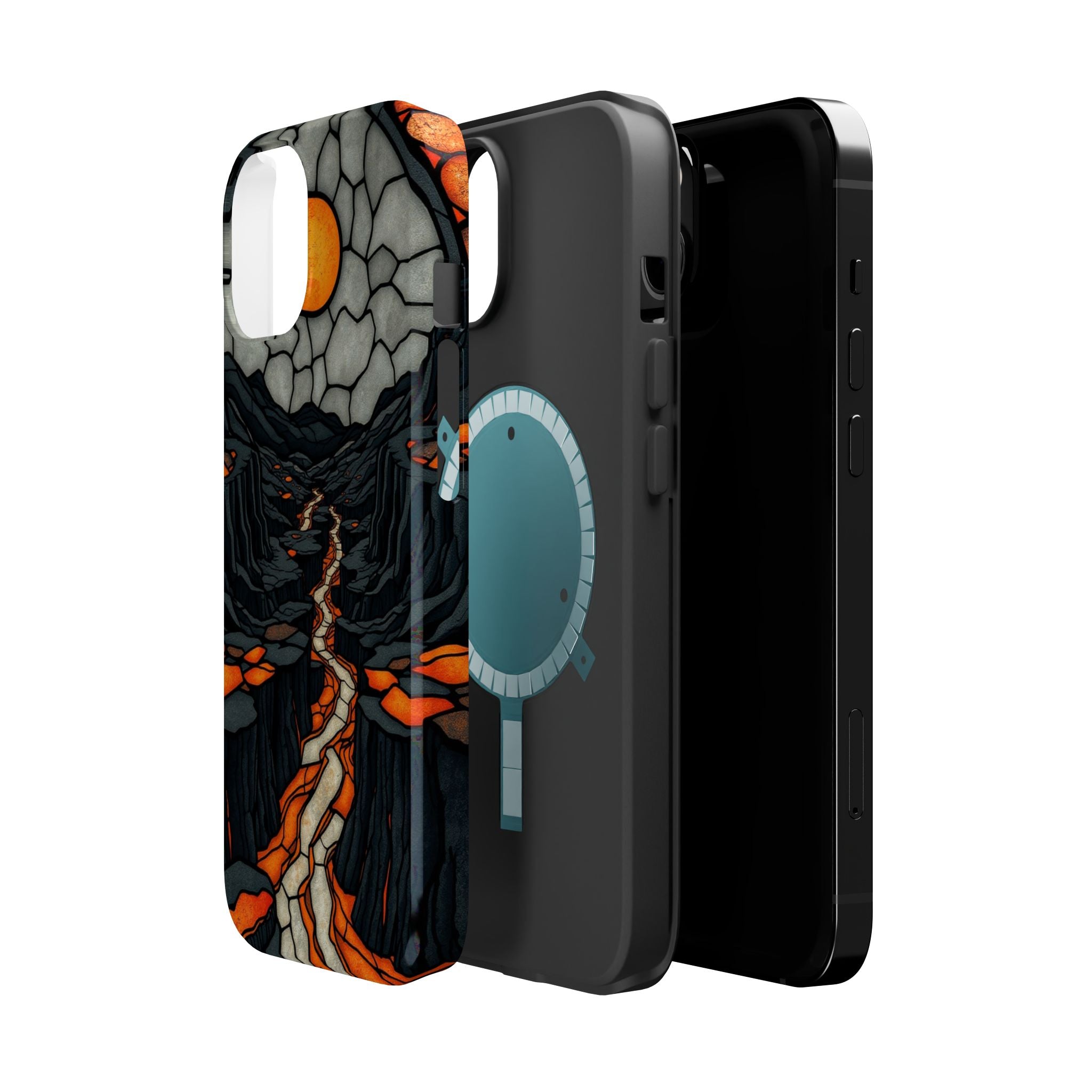 iPhone Charcoal And Copper Lava Field Slim Everyday Designer Case · iPhone Case