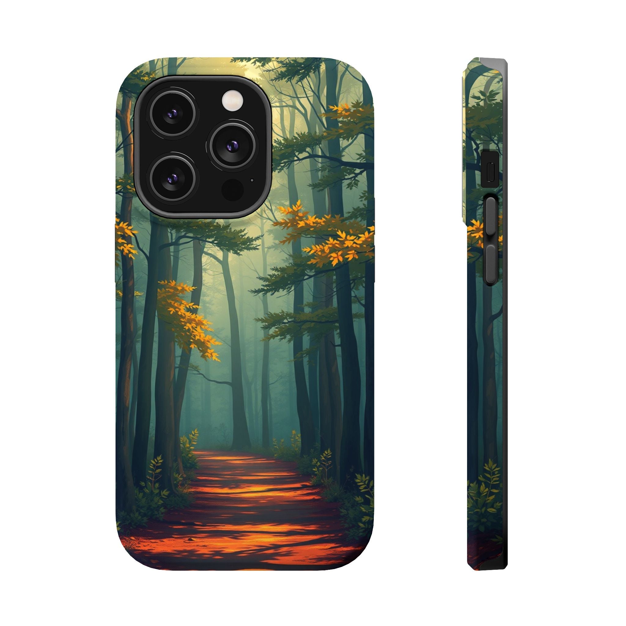 iPhone Mustard And Rust Misty Forest Path Slim iPhone 20 Everyday · iPhone Case