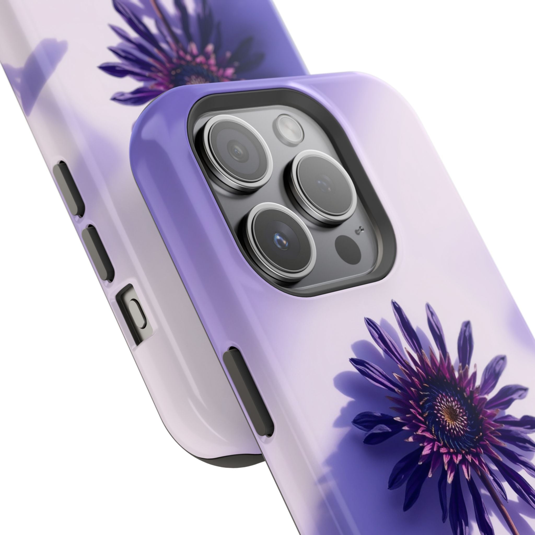 iPhone Indigo And Violet Dried Flower Flat Lay Soft iPhone Finish · iPhone Case