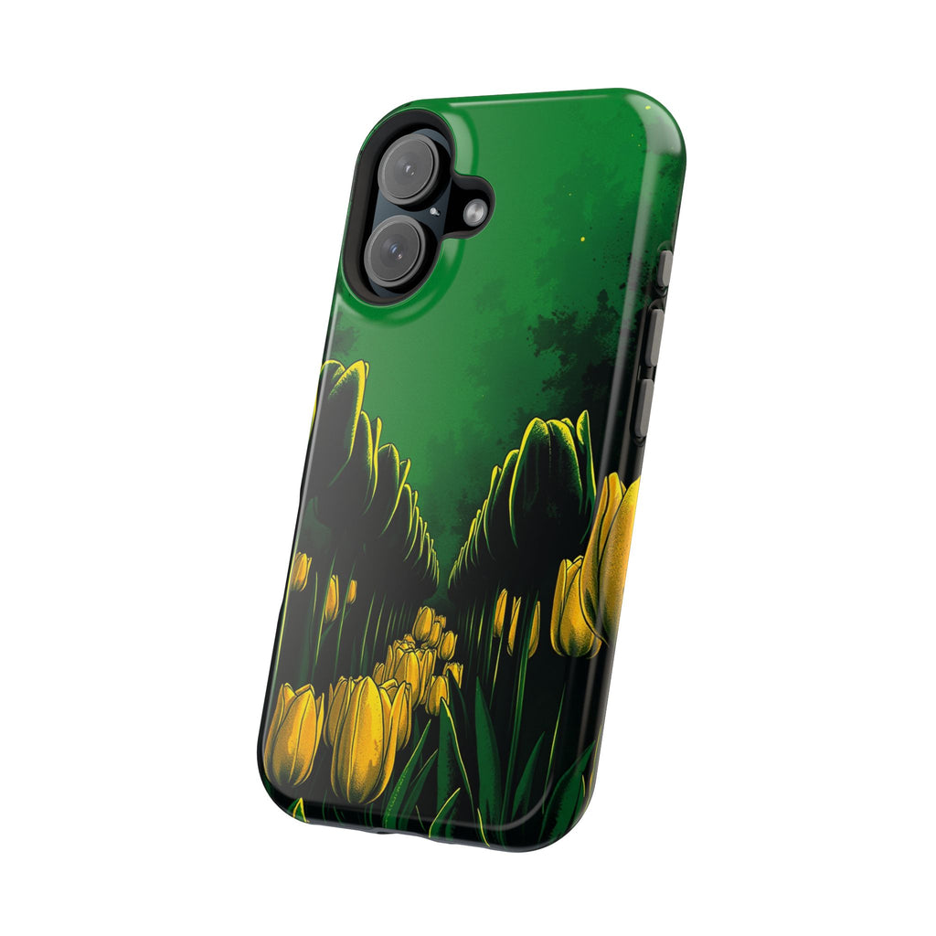 iPhone Tulip Row Emerald Green And Gold Slim Snap Case · iPhone Case