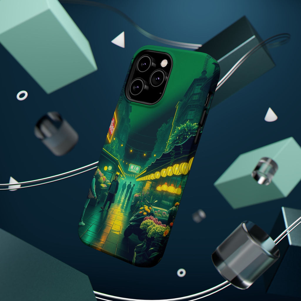 iPhone Flower Market Neon Cyberpunk Slim Everyday Designer Case · iPhone Case