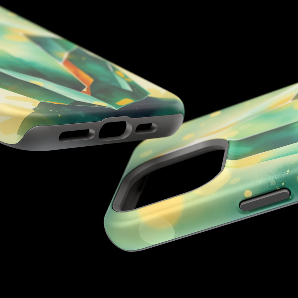 iPhone Emerald Green And Gold Crystal Prism Slim iPhone Everyday · iPhone Case