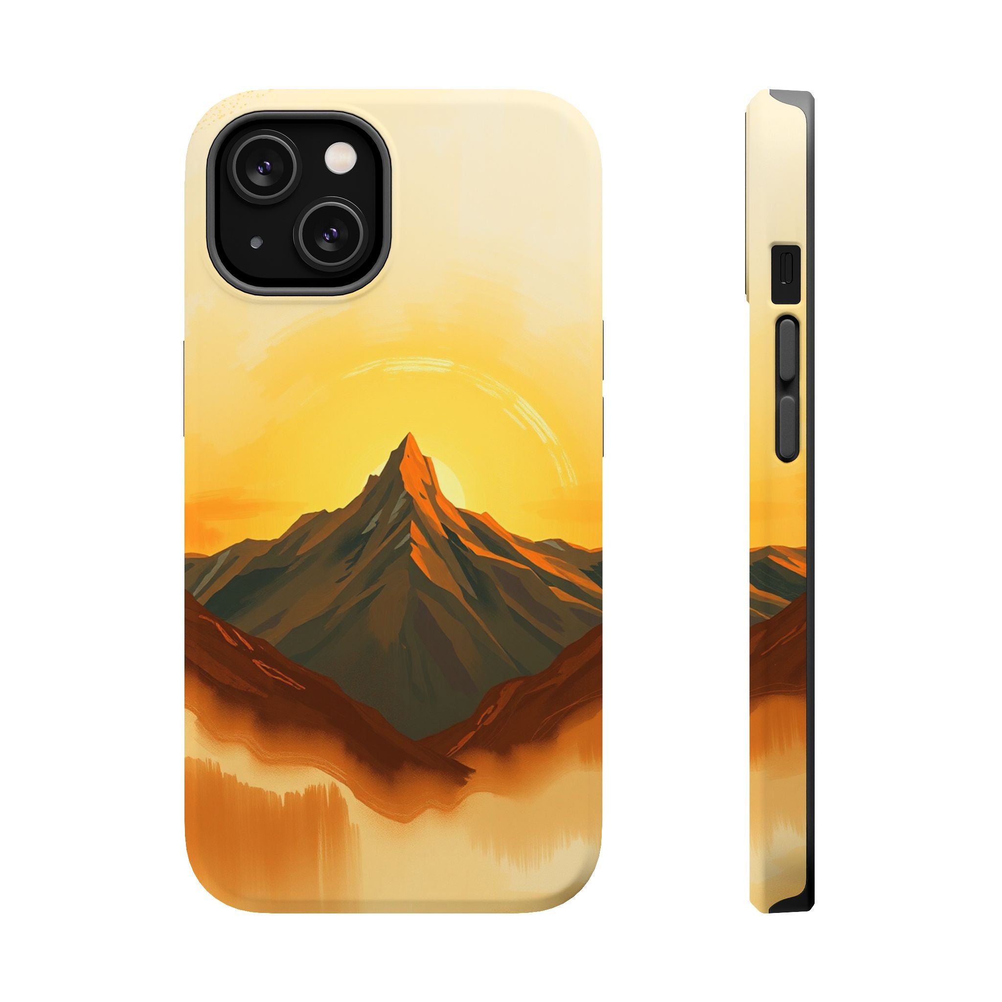 iPhone Mustard And Rust Mountain at Sunrise Slim iPhone Everyday · iPhone Case