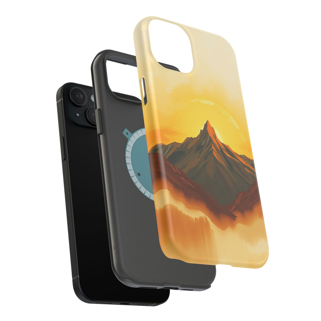 iPhone Mustard And Rust Mountain at Sunrise Slim iPhone Everyday · iPhone Case