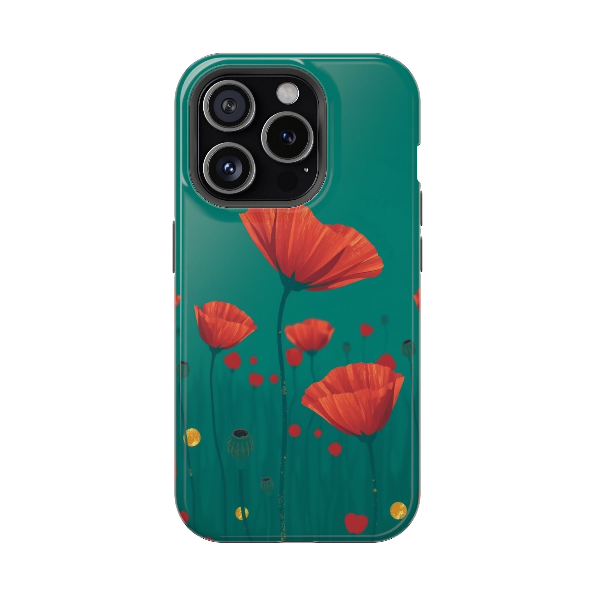 iPhone Earthy Poppy Field Design Bold Modern Everyday Snap Case · iPhone Case