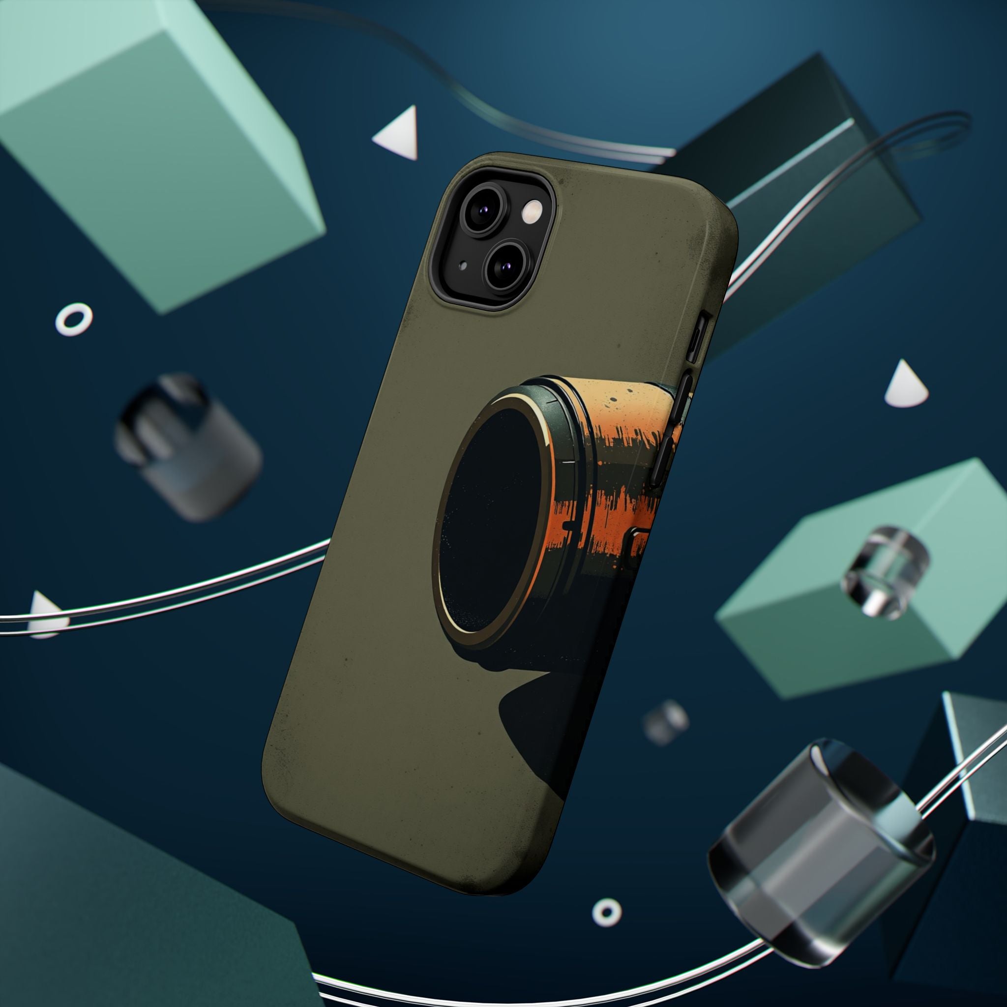 iPhone Charcoal And Copper Vintage Postcard Slim Everyday Designer Case · iPhone