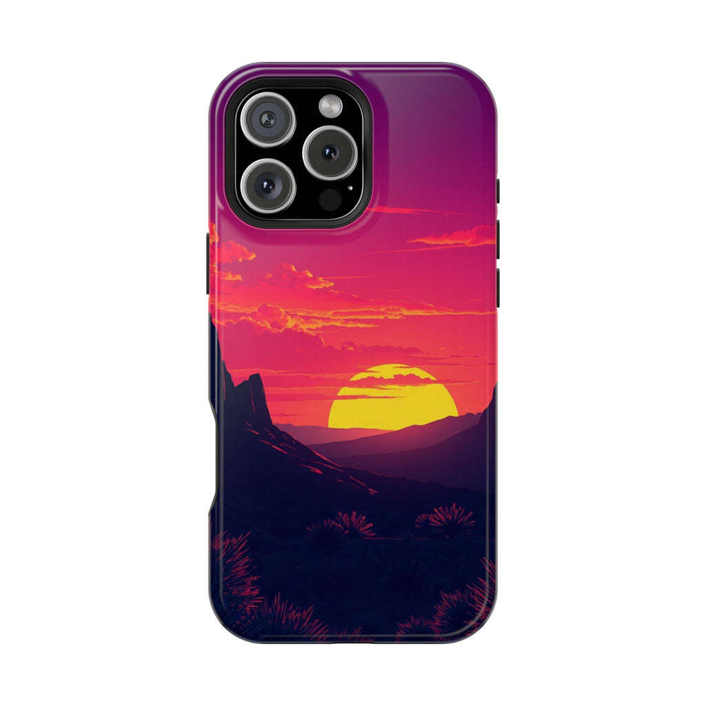 iPhone Cyan And Magenta Mesa Sunset Slim Everyday Designer Case · iPhone Case