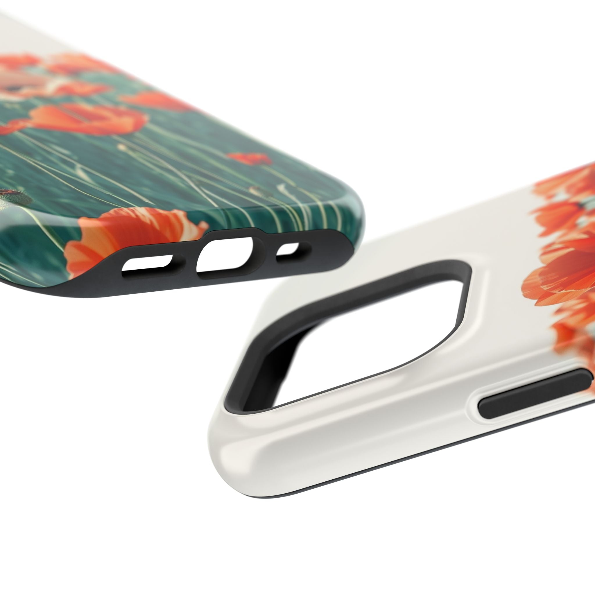 iPhone Mint And Blush Poppy Field 10 Slim Everyday Designer Case · iPhone Case