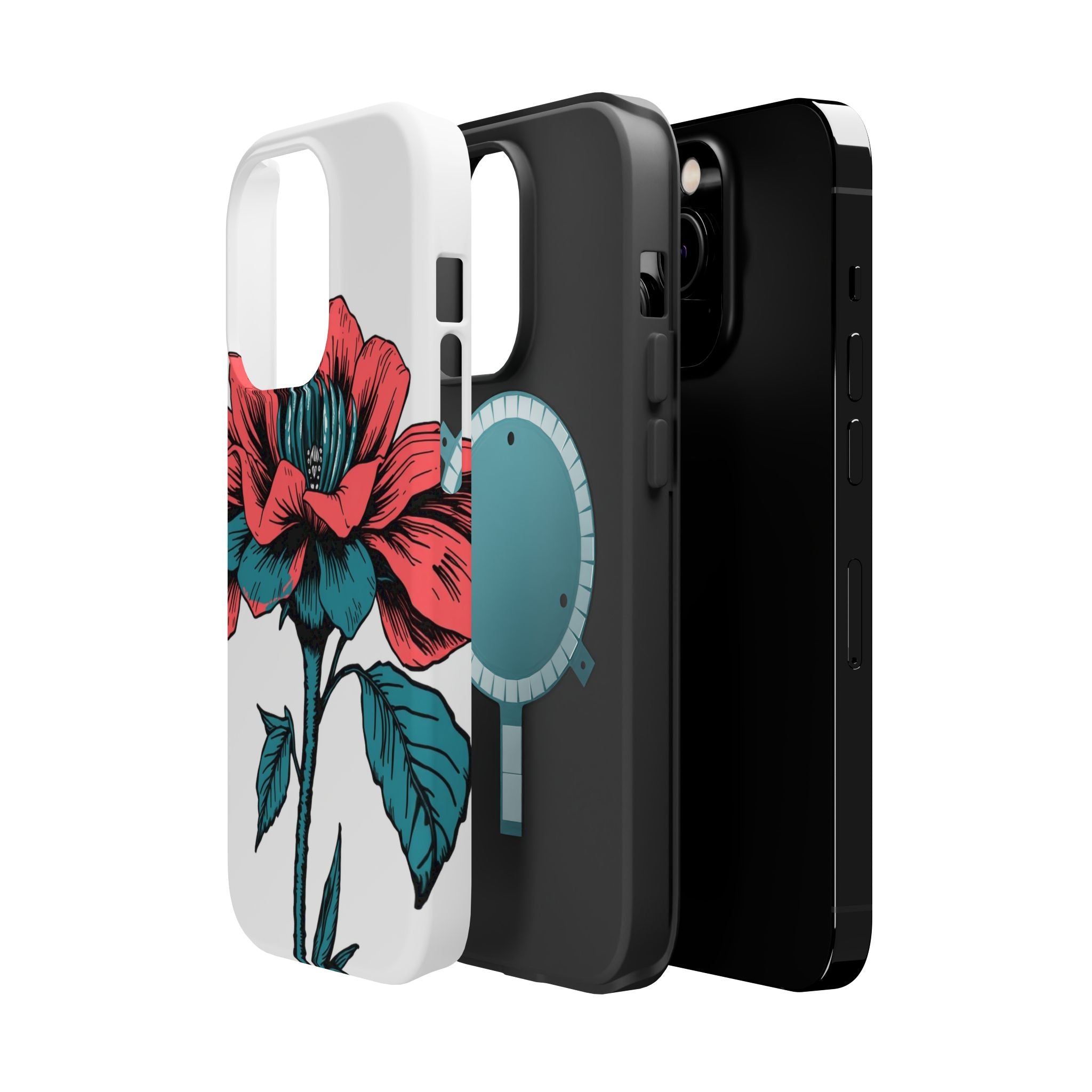 iPhone Garden Party Bloom Dark Gothic Ink Slim Snap Case · iPhone Case