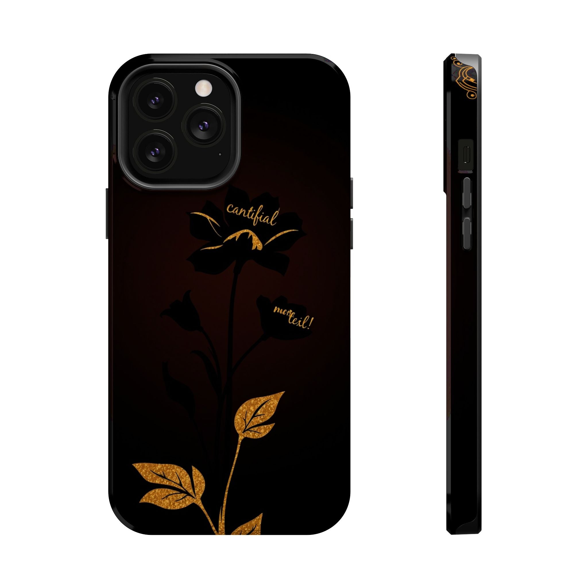 iPhone Earthy Floral Silhouette Design Slim Everyday Designer Case · iPhone Case